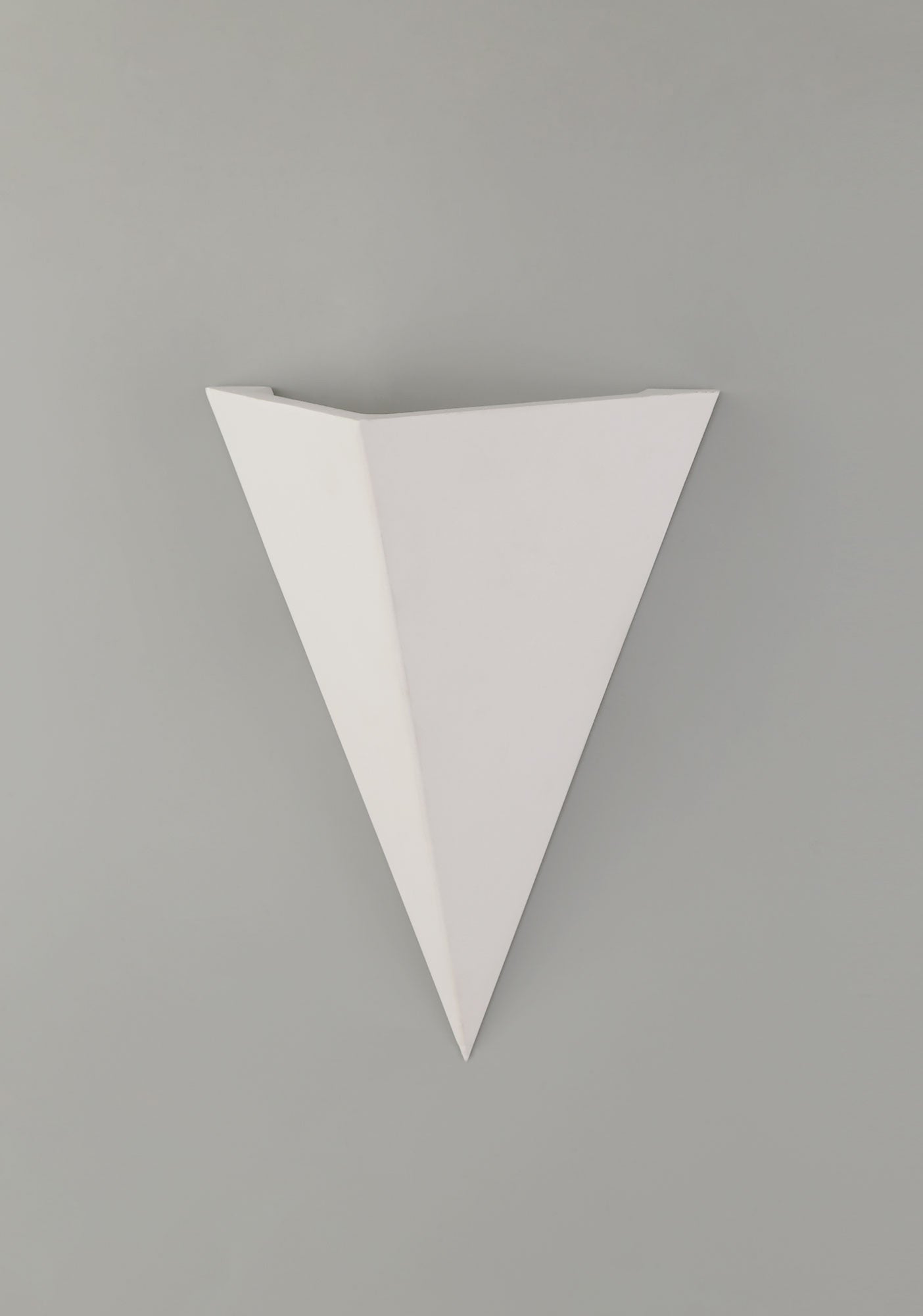 Russet Triangle Wall Lamp, 1 x G9, White Paintable Gypsum