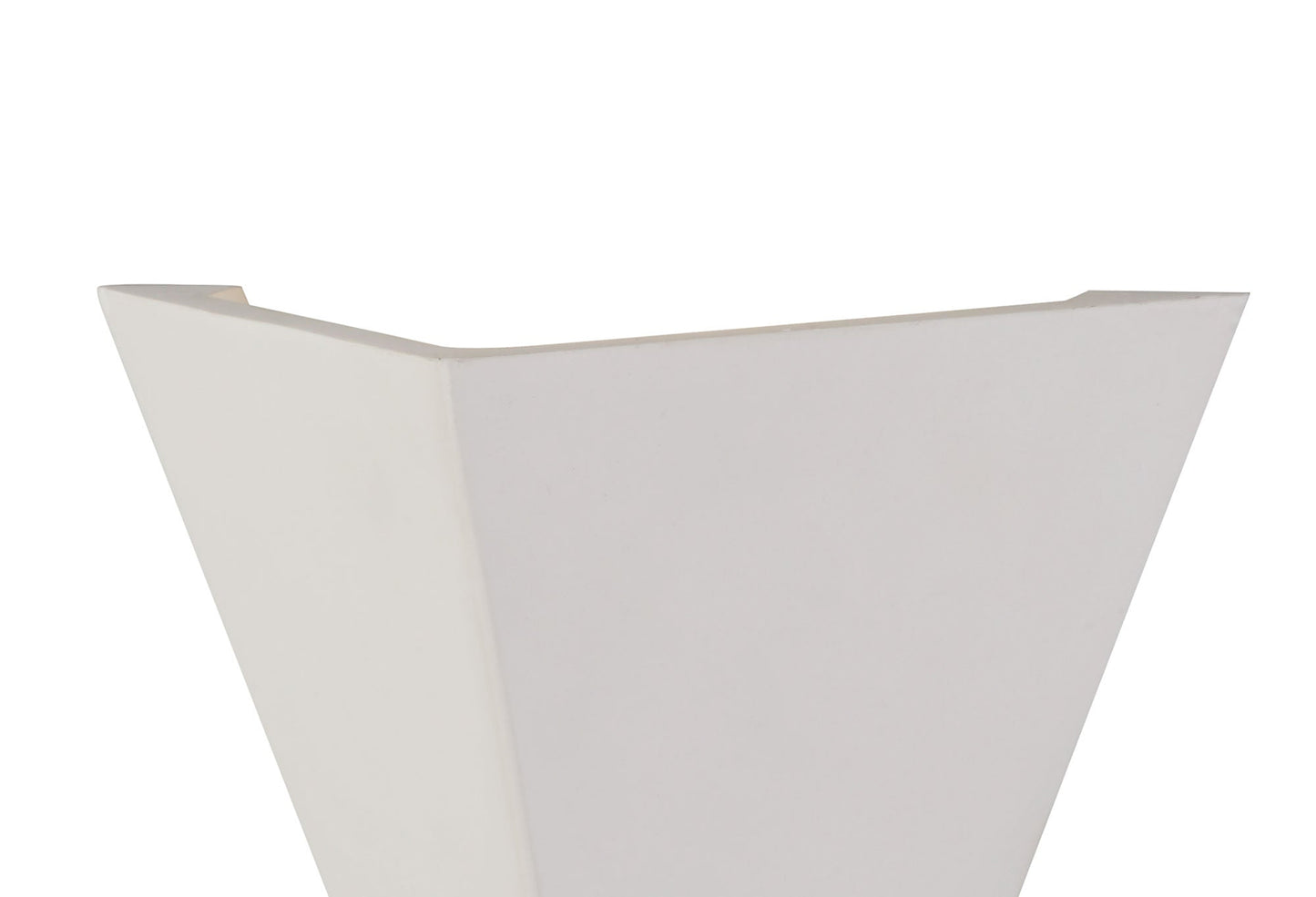 Russet Triangle Wall Lamp, 1 x G9, White Paintable Gypsum