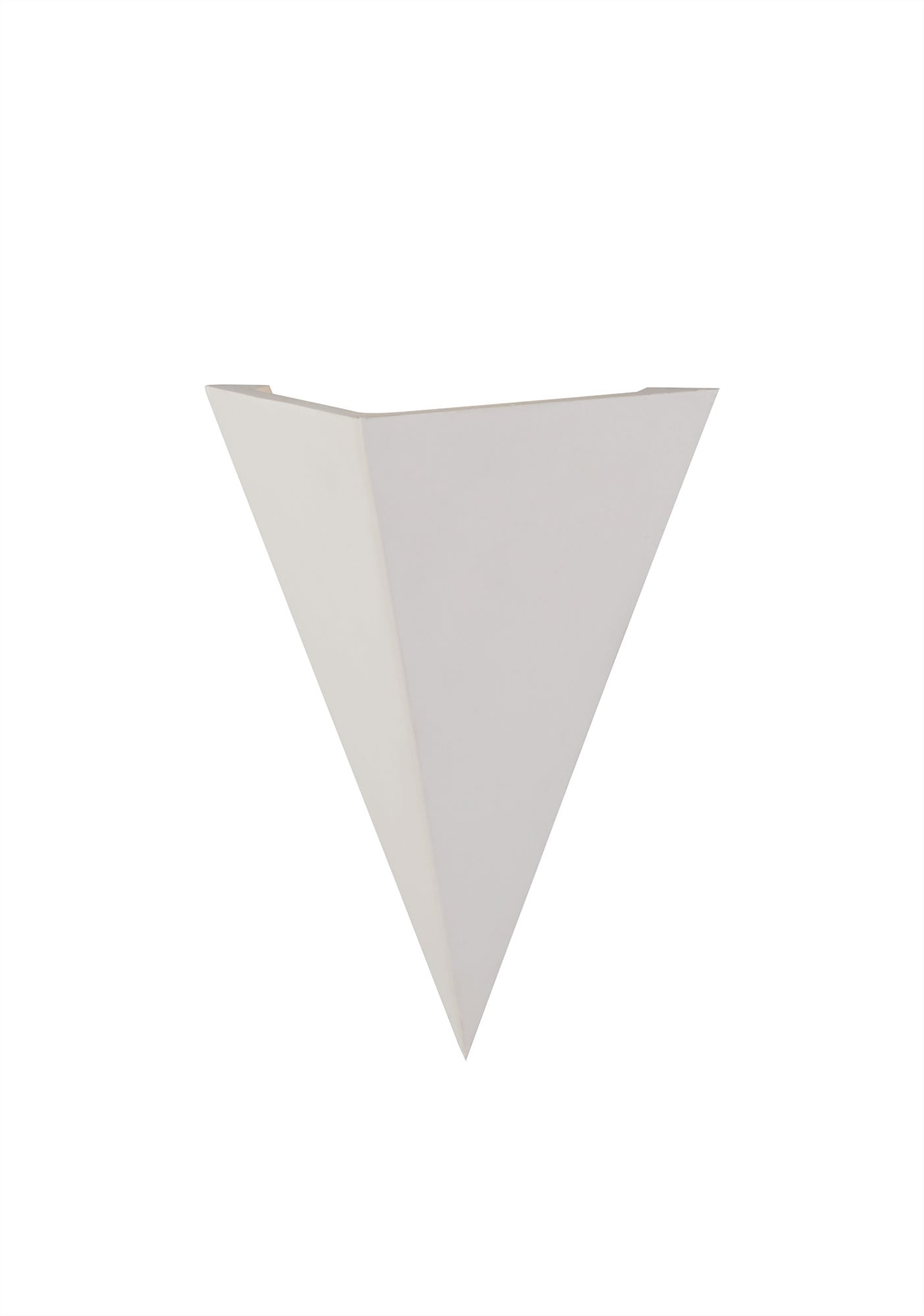 Russet Triangle Wall Lamp, 1 x G9, White Paintable Gypsum