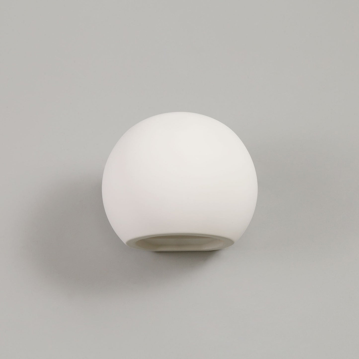 Russet Round Ball Up & Down Wall Lamp, 1 x G9, White Paintable Gypsum