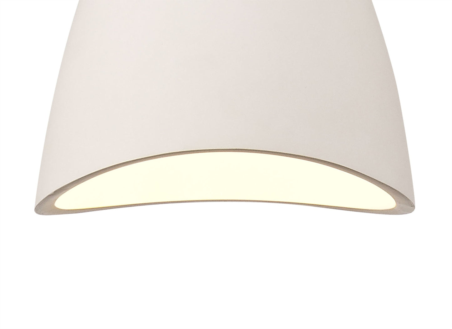 Russet Medium Pendant, 1 x E27, White Paintable Gypsum