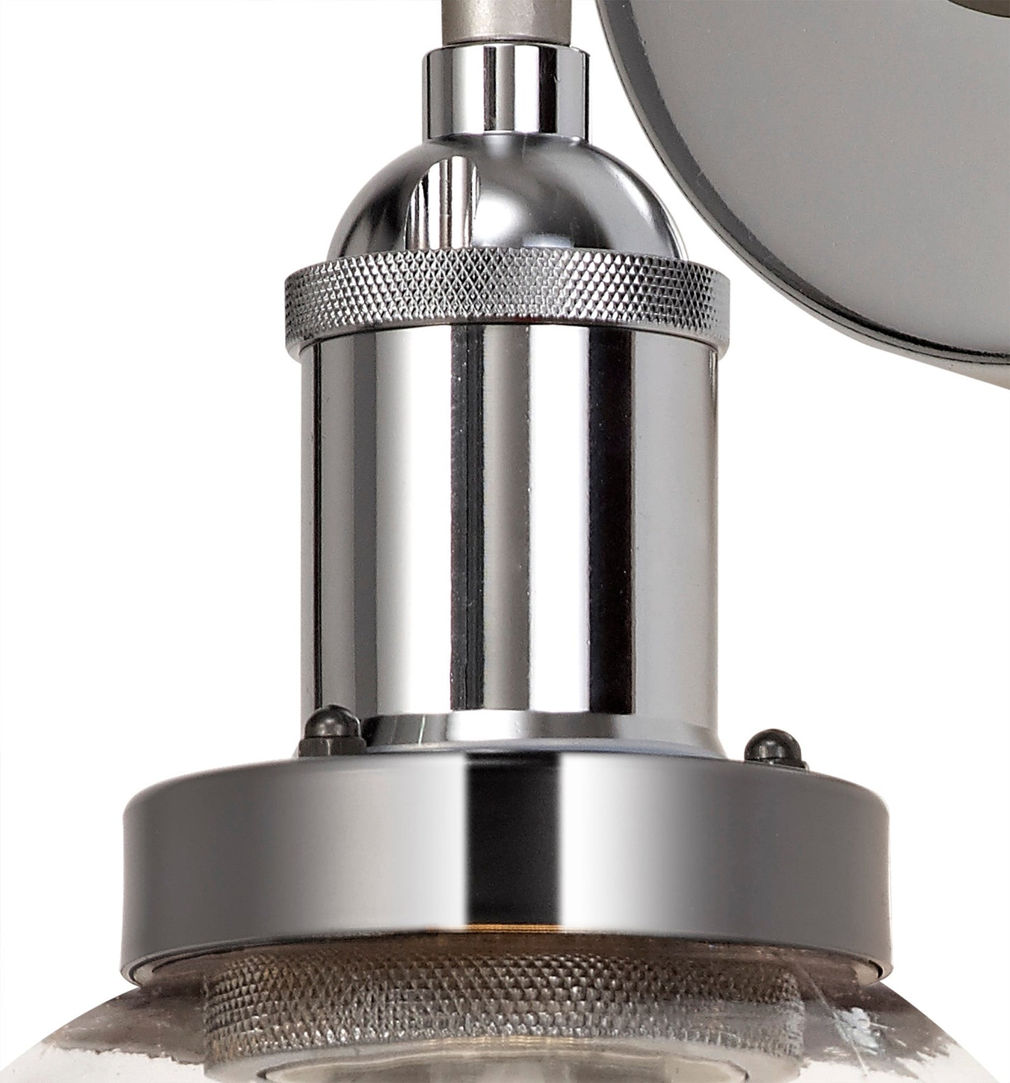 Sand Wall Lamp 1 Light E27 IP65 Exterior Titanium Silver and Polished Chrome