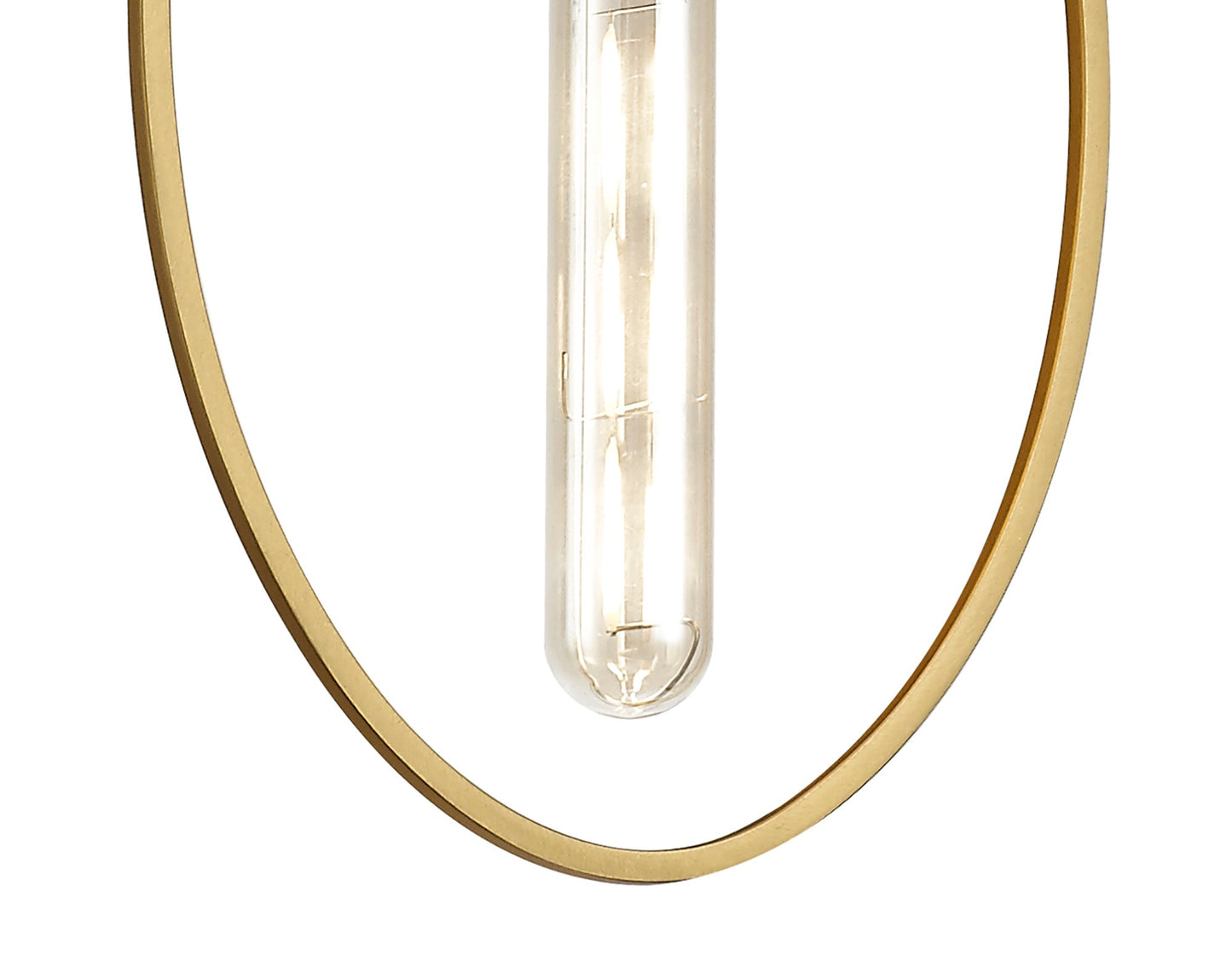Sandbach Single Small Circle Pendant, 1 Light E27, Sand Gold and Matt Black