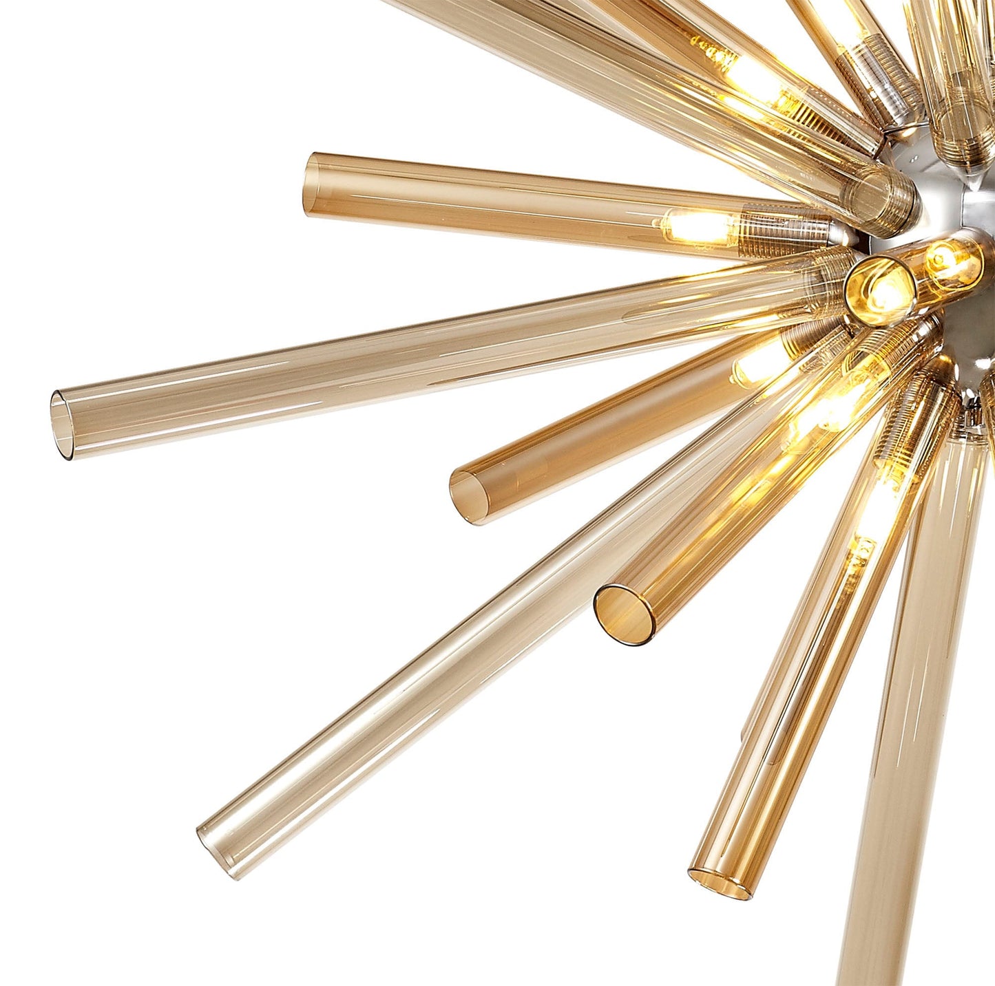 Sandiway Pendant 16 Light G9, Amber & Champagne and Polished Chrome