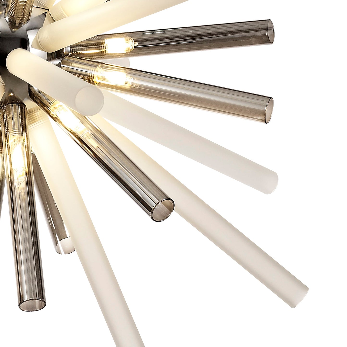 Sandiway Pendant 16 Light G9, Smoked & Frosted and Polished Chrome