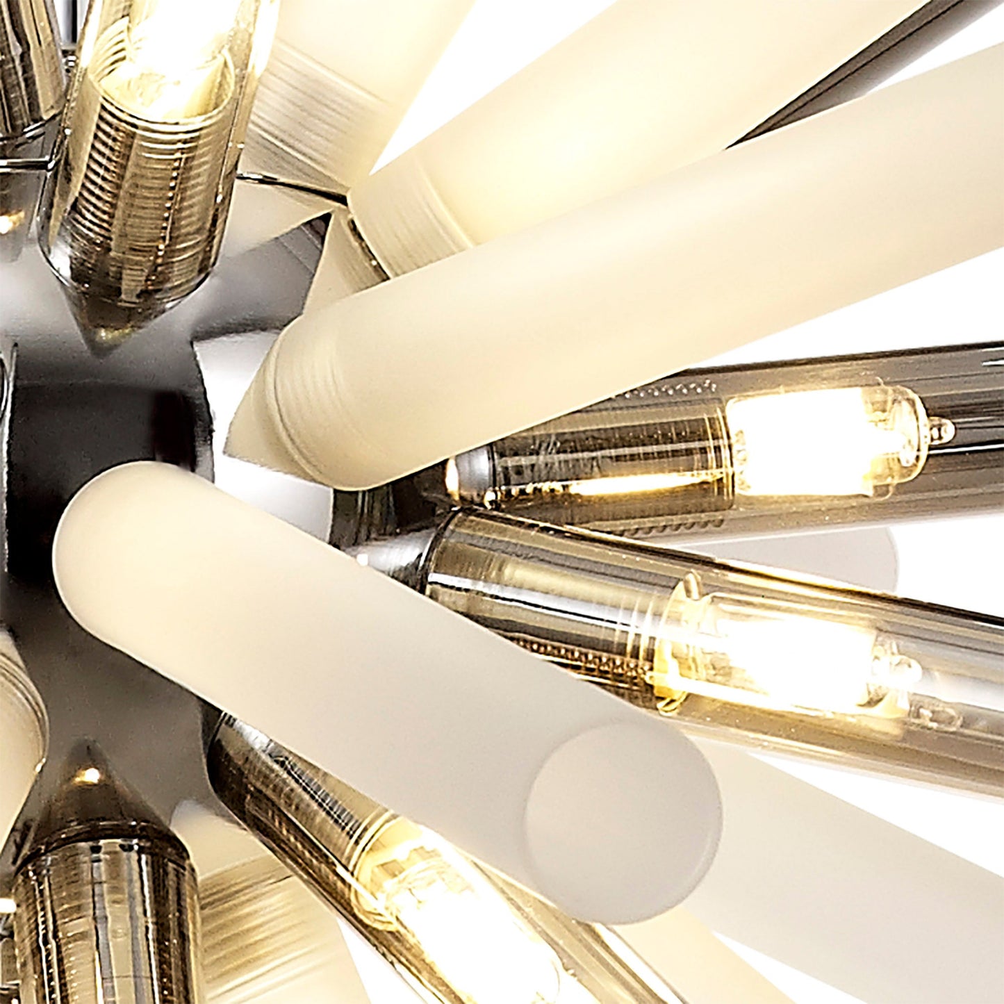 Sandiway Pendant 16 Light G9, Smoked & Frosted and Polished Chrome