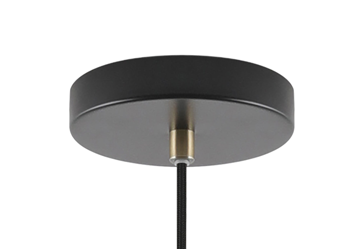 Snelson Small Pendant, 1 x E27, Matt Black and Antique Brass and Khaki