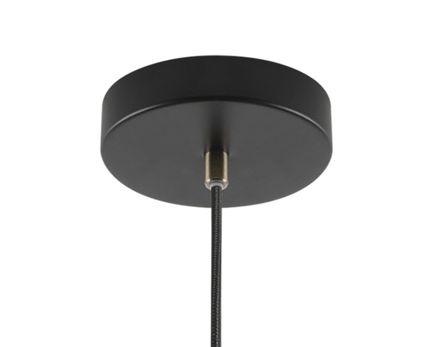 Snelson Medium Pendant, 1 x E27, Matt Black and Antique Brass and Khaki