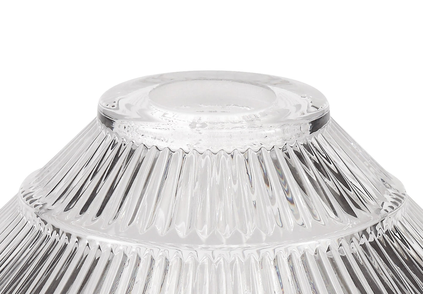 Stanley 1 Light Pendant E27 With 30cm Cone Glass Shade, Polished Nickel and Clear