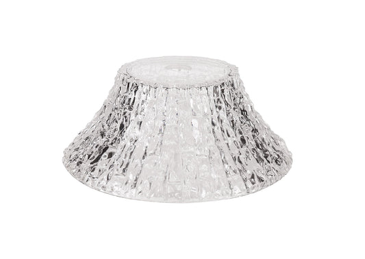 Stanley Round 38cm Patterned Clear Glass Lampshade