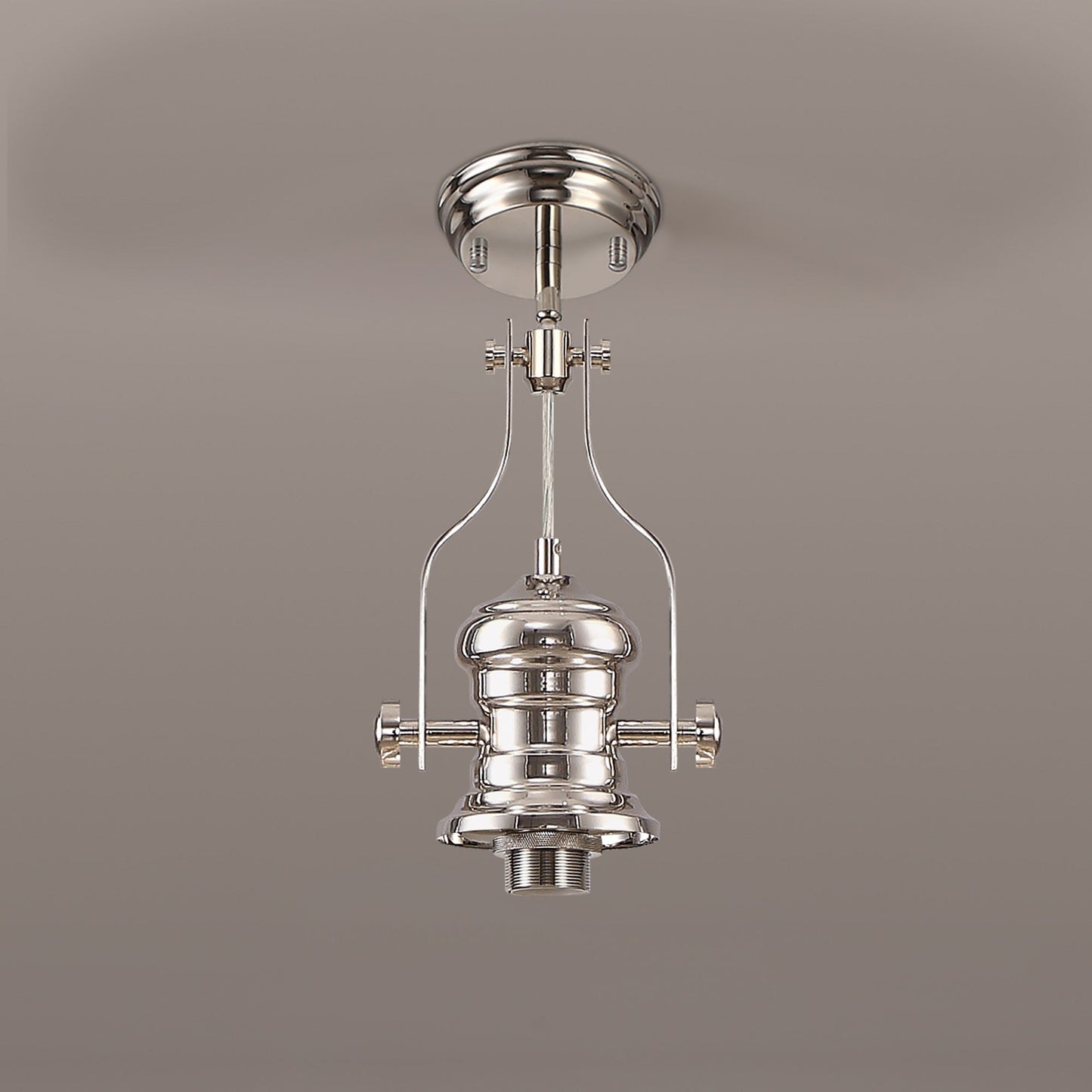Stanley Frame Only Pendant, 1 x E27, Polished Nickel