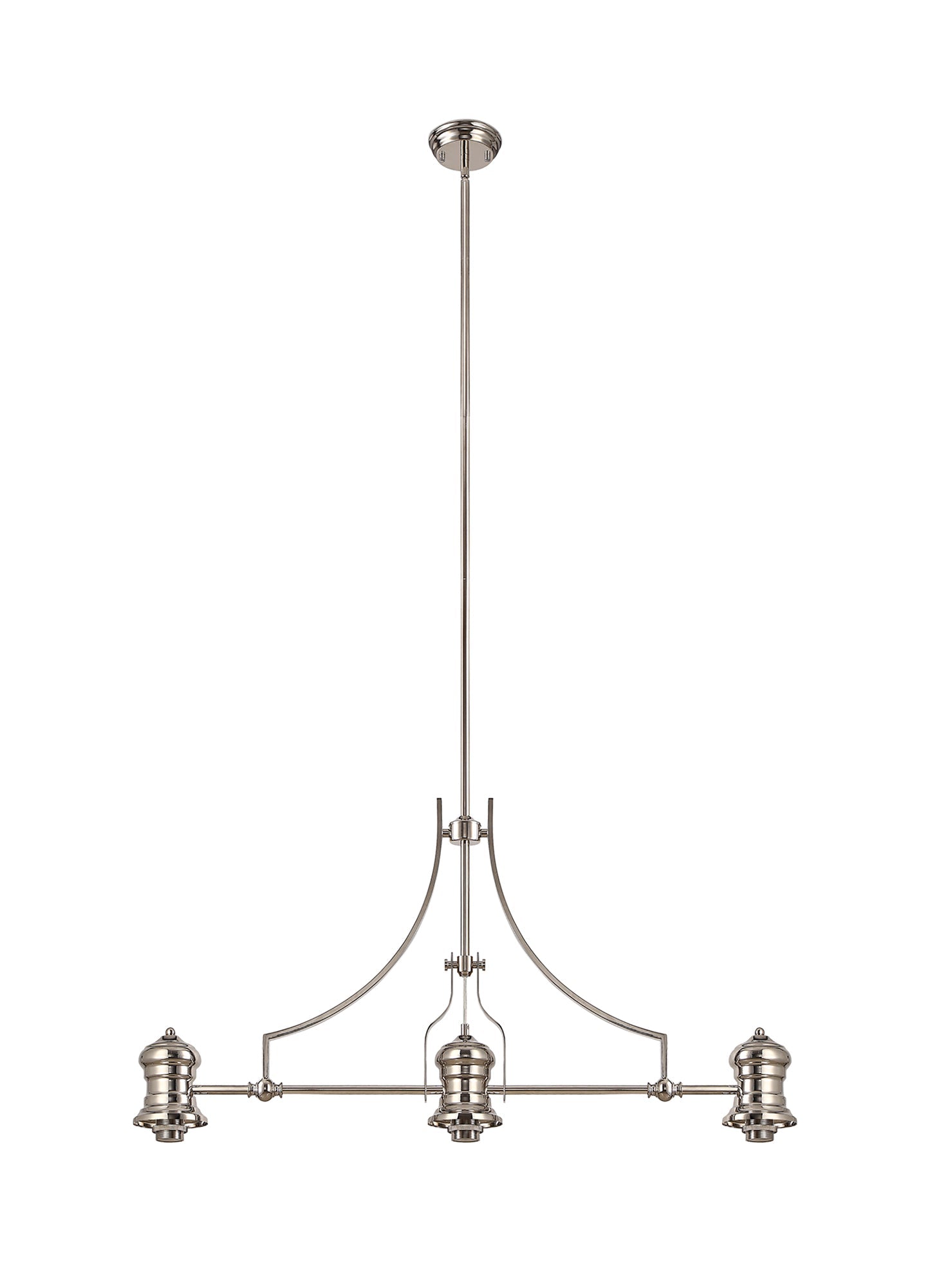 Stanley Frame Only Linear Pendant, 3 x E27, Polished Nickel