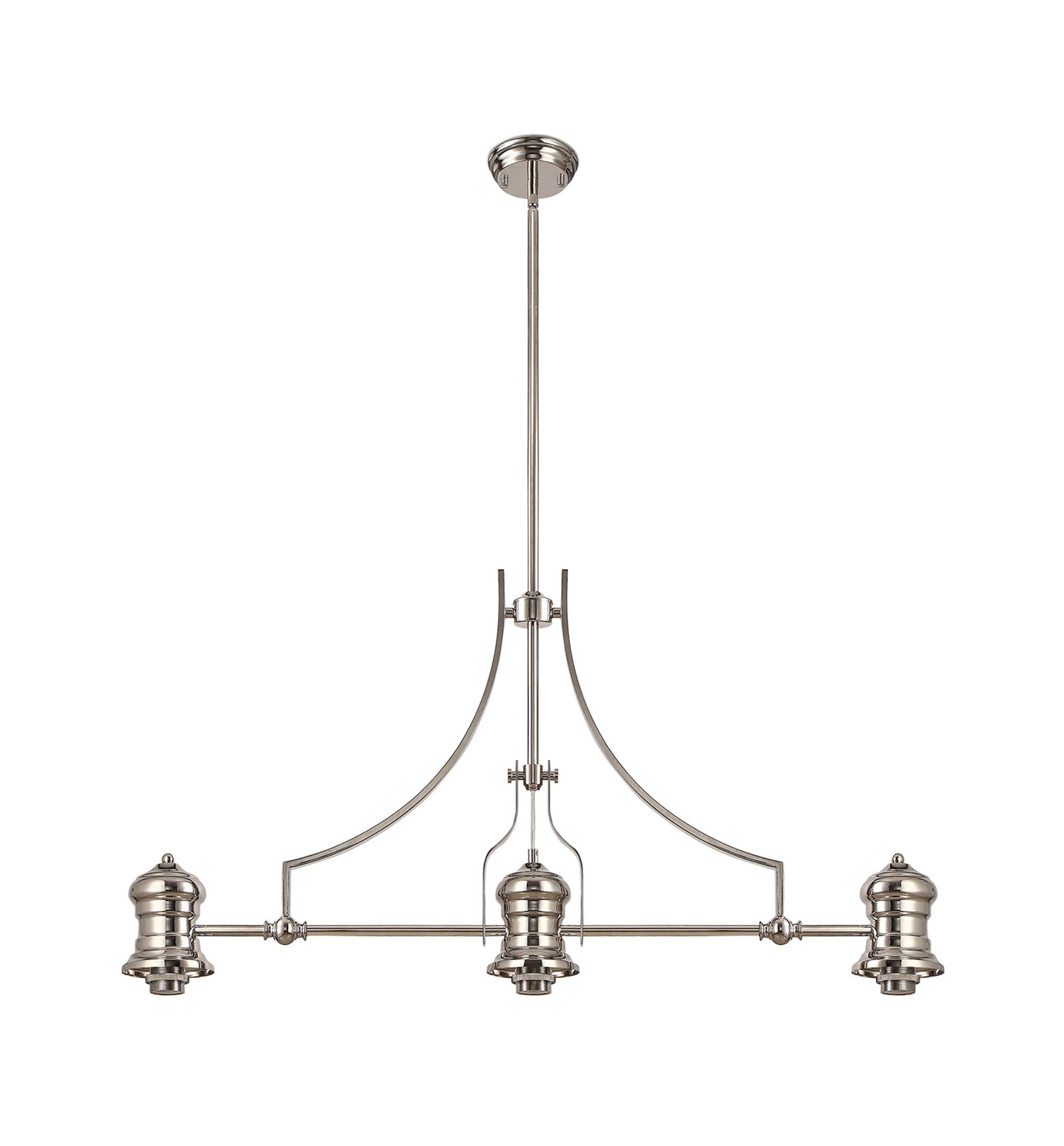 Stanley Frame Only Linear Pendant, 3 x E27, Polished Nickel