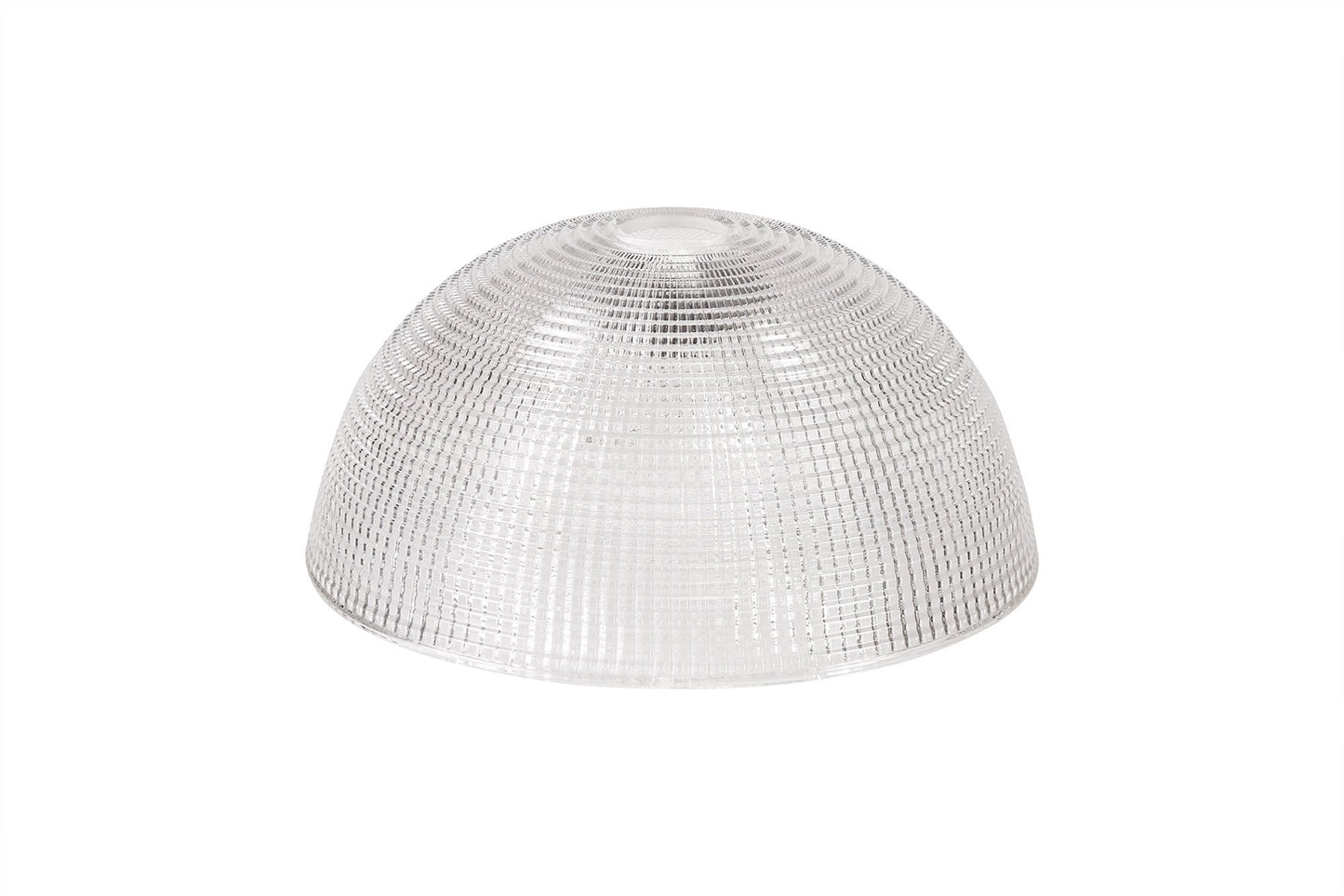 Stanley 1 Light Pendant E27 With 30cm Prismatic Glass Shade, Polished Nickel and Clear
