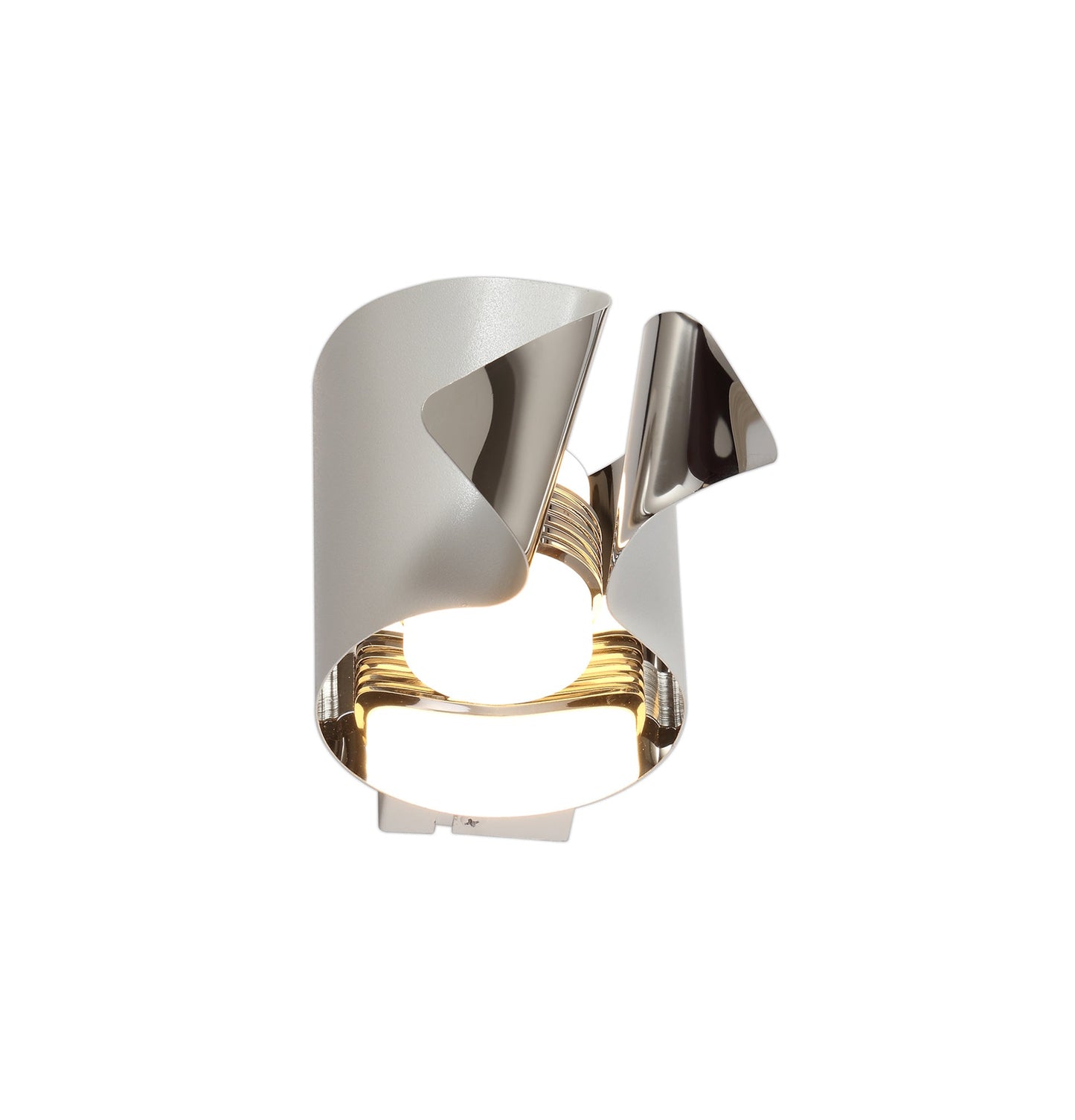 Stockton Wall Lamp, 1 x 7W LED, 3000K, 490lm, Sand White and Polished Chrome, 3yrs Warranty