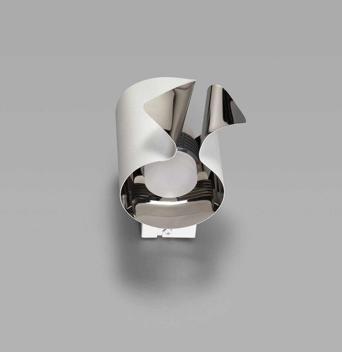 Stockton Wall Lamp, 1 x 7W LED, 3000K, 490lm, Sand White and Polished Chrome, 3yrs Warranty