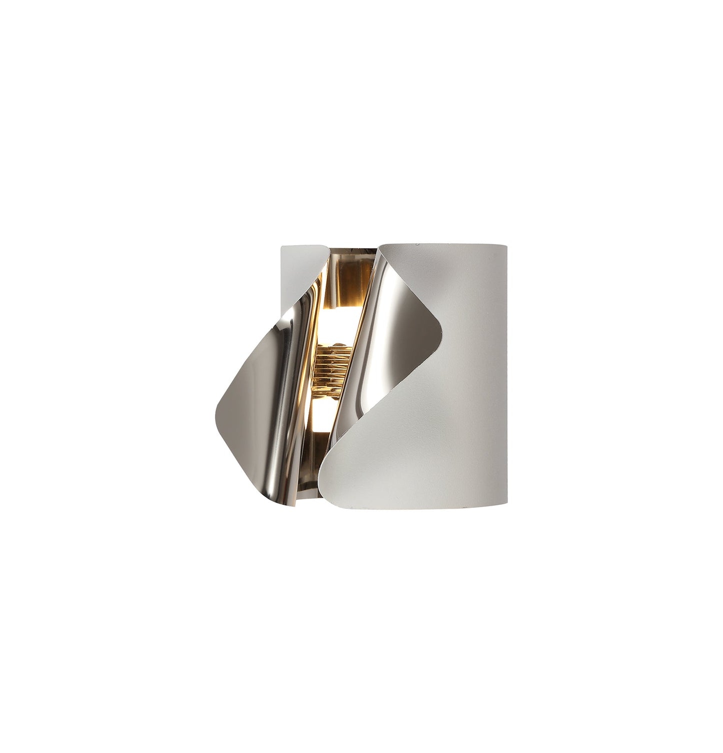 Stockton Wall Lamp, 1 x 7W LED, 3000K, 490lm, Sand White and Polished Chrome, 3yrs Warranty