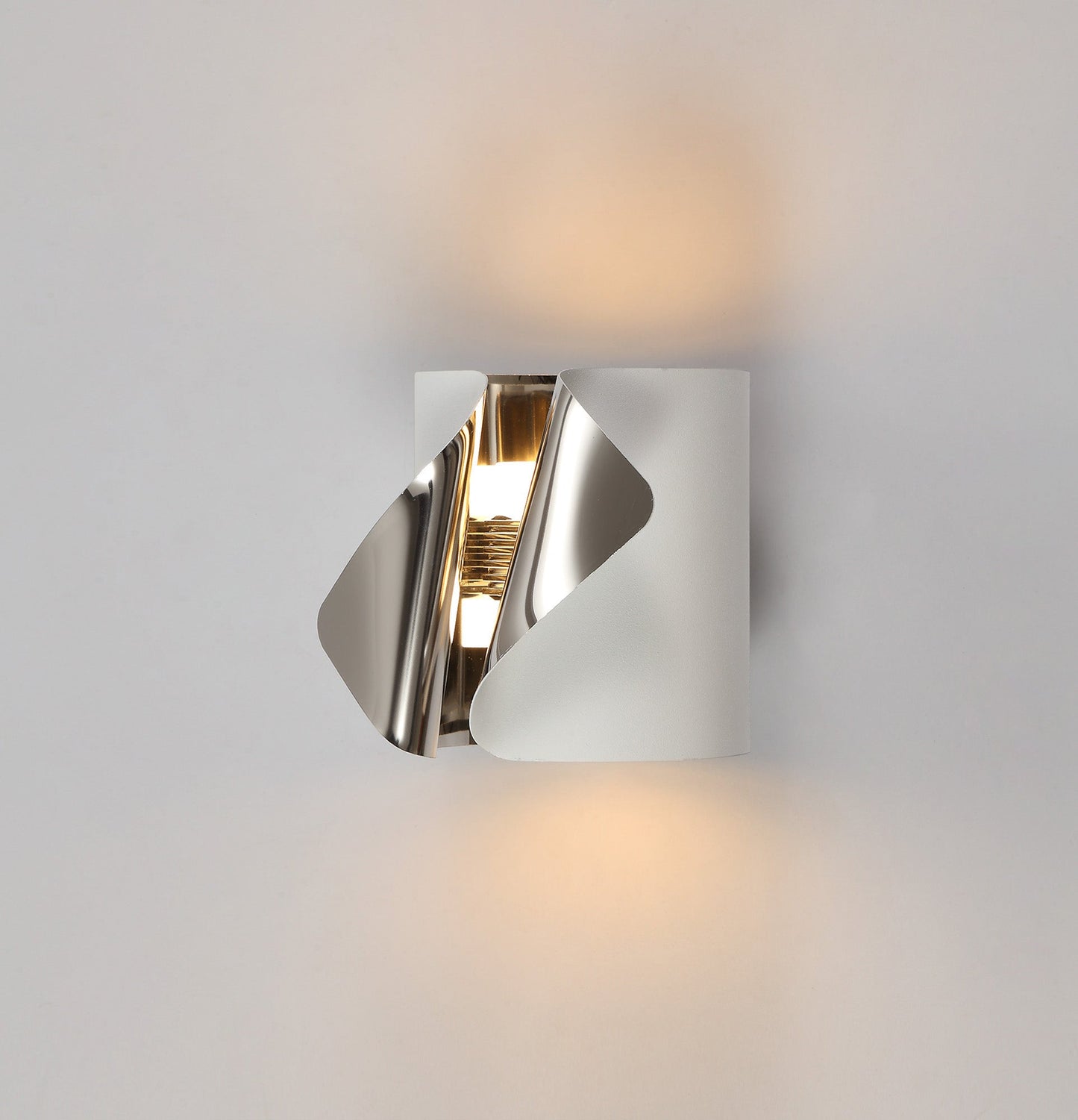 Stockton Wall Lamp, 1 x 7W LED, 3000K, 490lm, Sand White and Polished Chrome, 3yrs Warranty