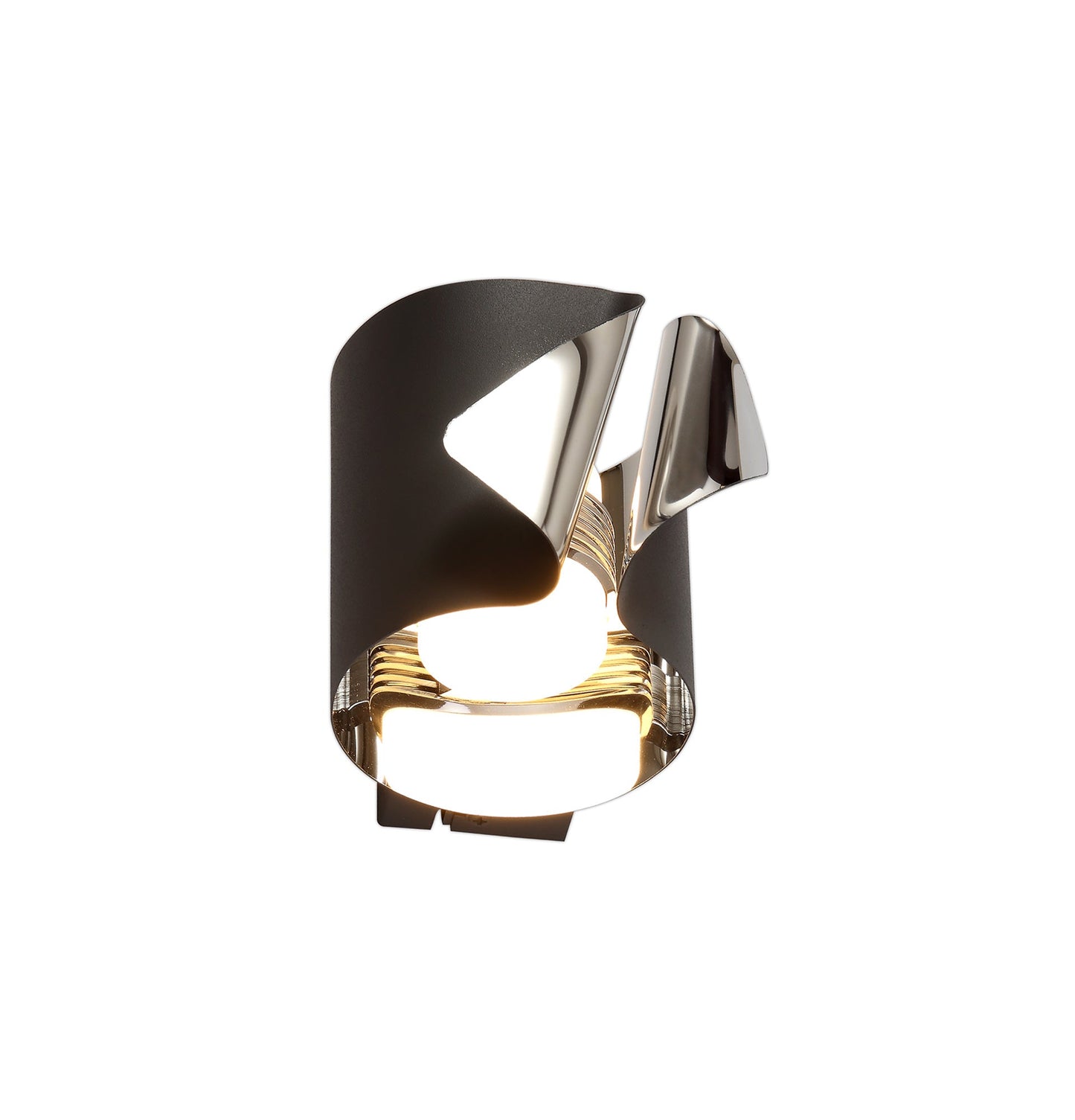 Stockton Wall Lamp, 1 x 7W LED, 3000K, 490lm, Sand Anthracite and Polished Chrome, 3yrs Warranty