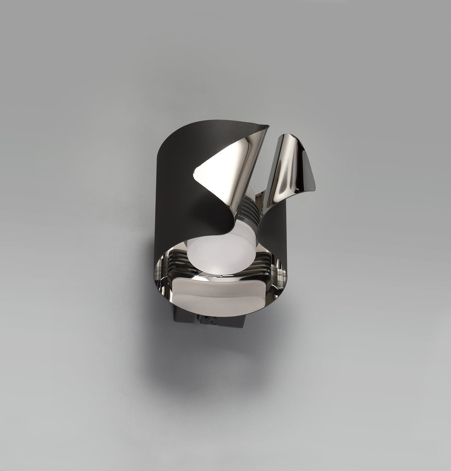 Stockton Wall Lamp, 1 x 7W LED, 3000K, 490lm, Sand Anthracite and Polished Chrome, 3yrs Warranty
