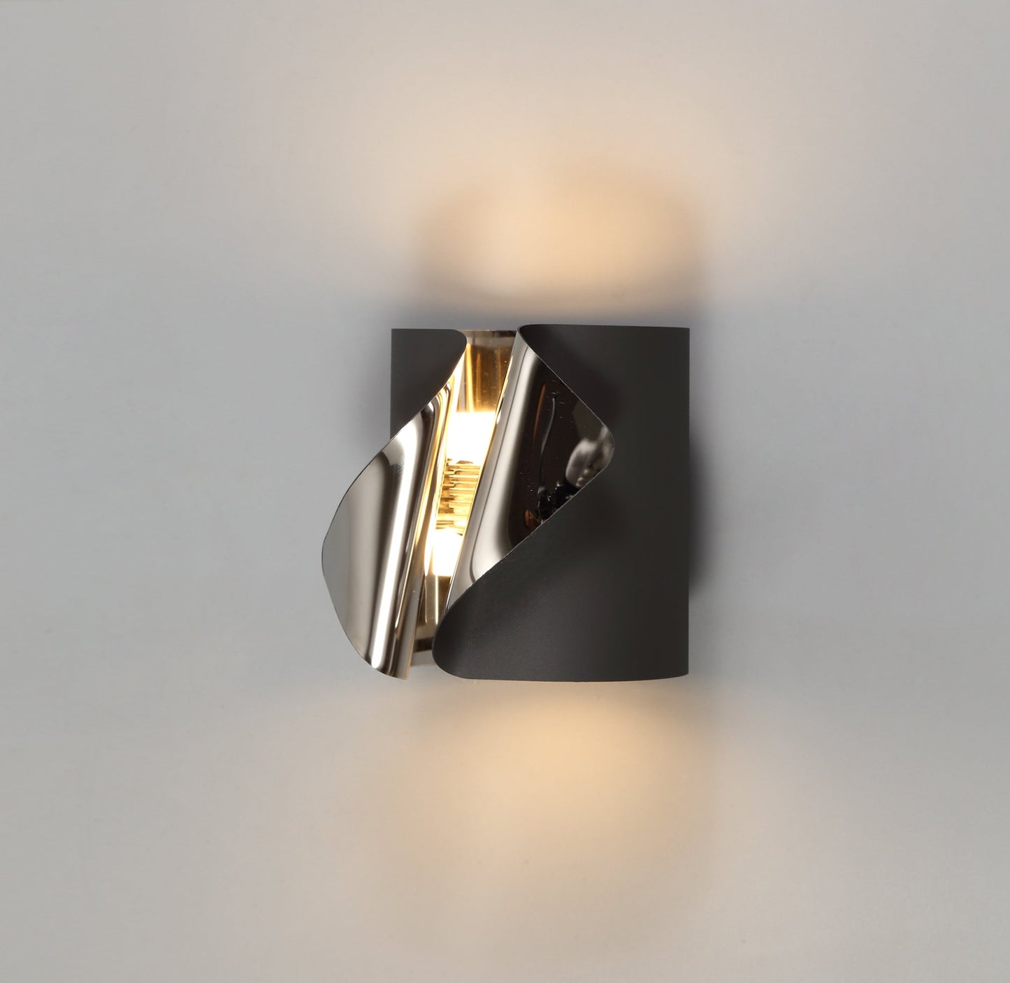 Stockton Wall Lamp, 1 x 7W LED, 3000K, 490lm, Sand Anthracite and Polished Chrome, 3yrs Warranty