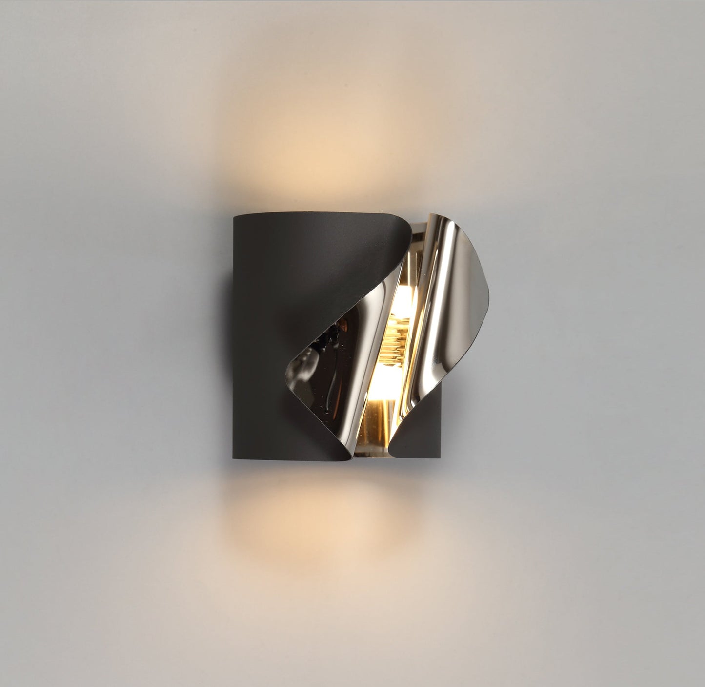Stockton Wall Lamp, 1 x 7W LED, 3000K, 490lm, Sand Anthracite and Polished Chrome, 3yrs Warranty