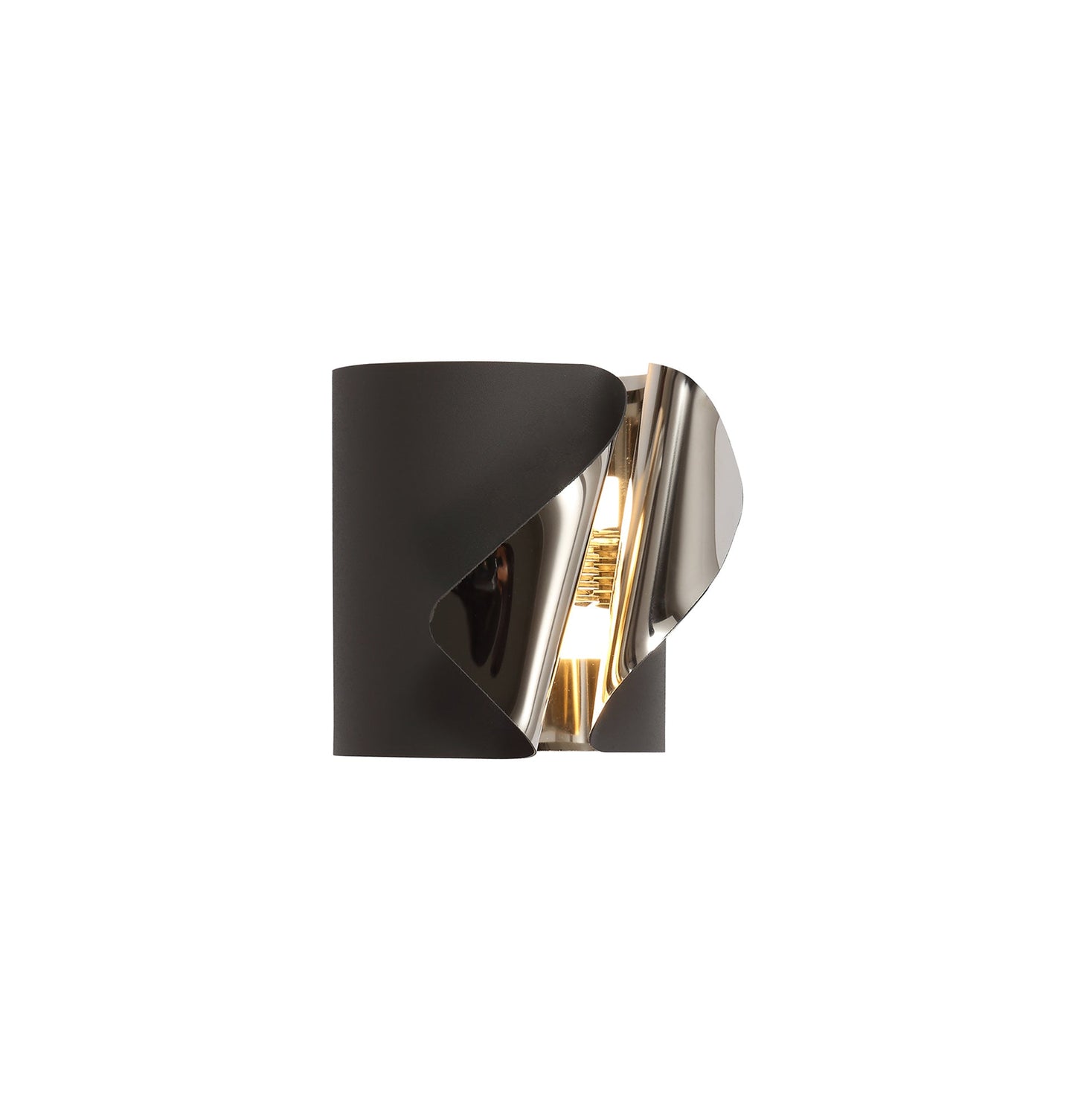 Stockton Wall Lamp, 1 x 7W LED, 3000K, 490lm, Sand Anthracite and Polished Chrome, 3yrs Warranty
