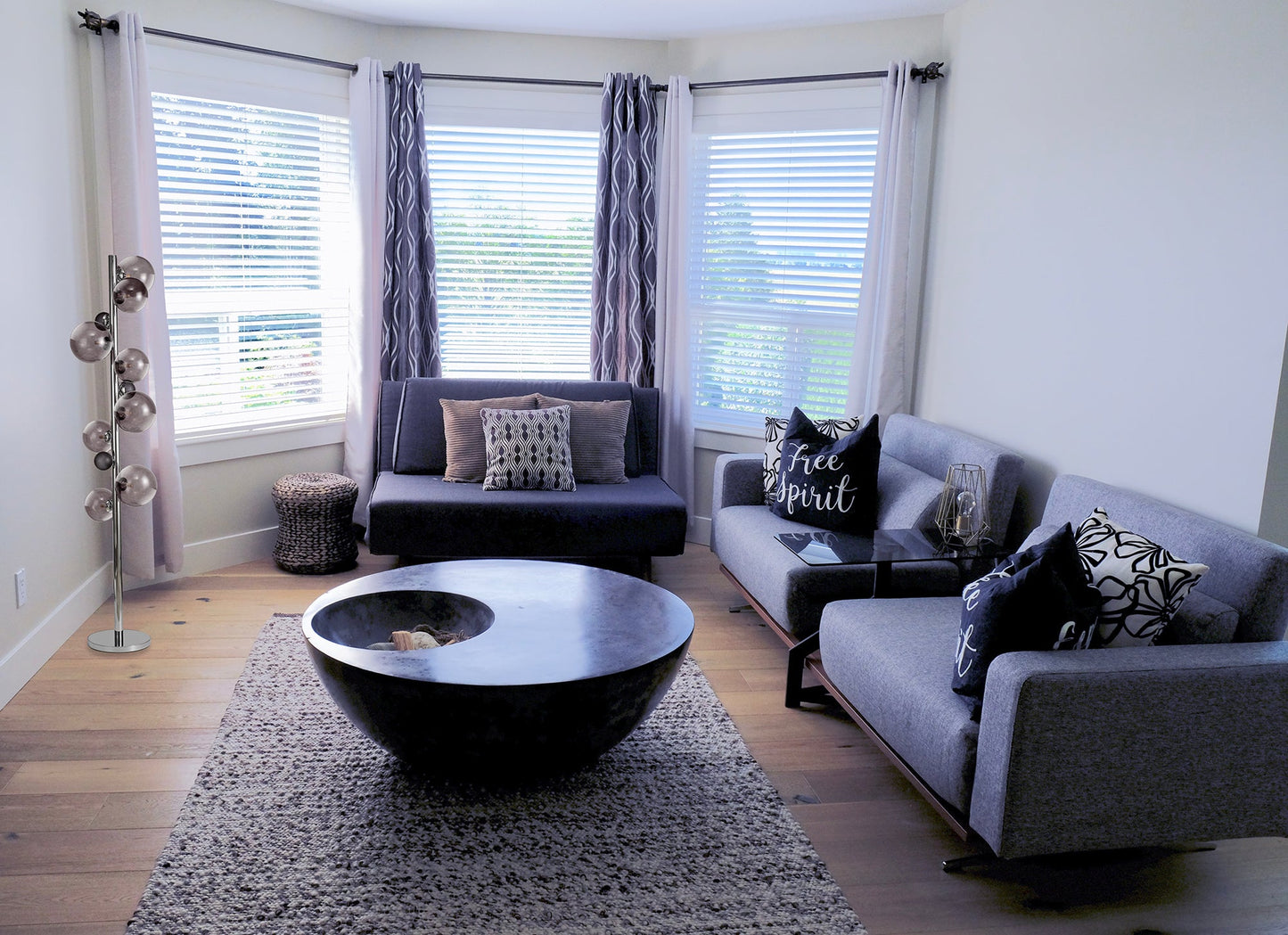 Stubbs Linear Pendant , 7 x G9, Antique Copper, Opal & Copper Glass