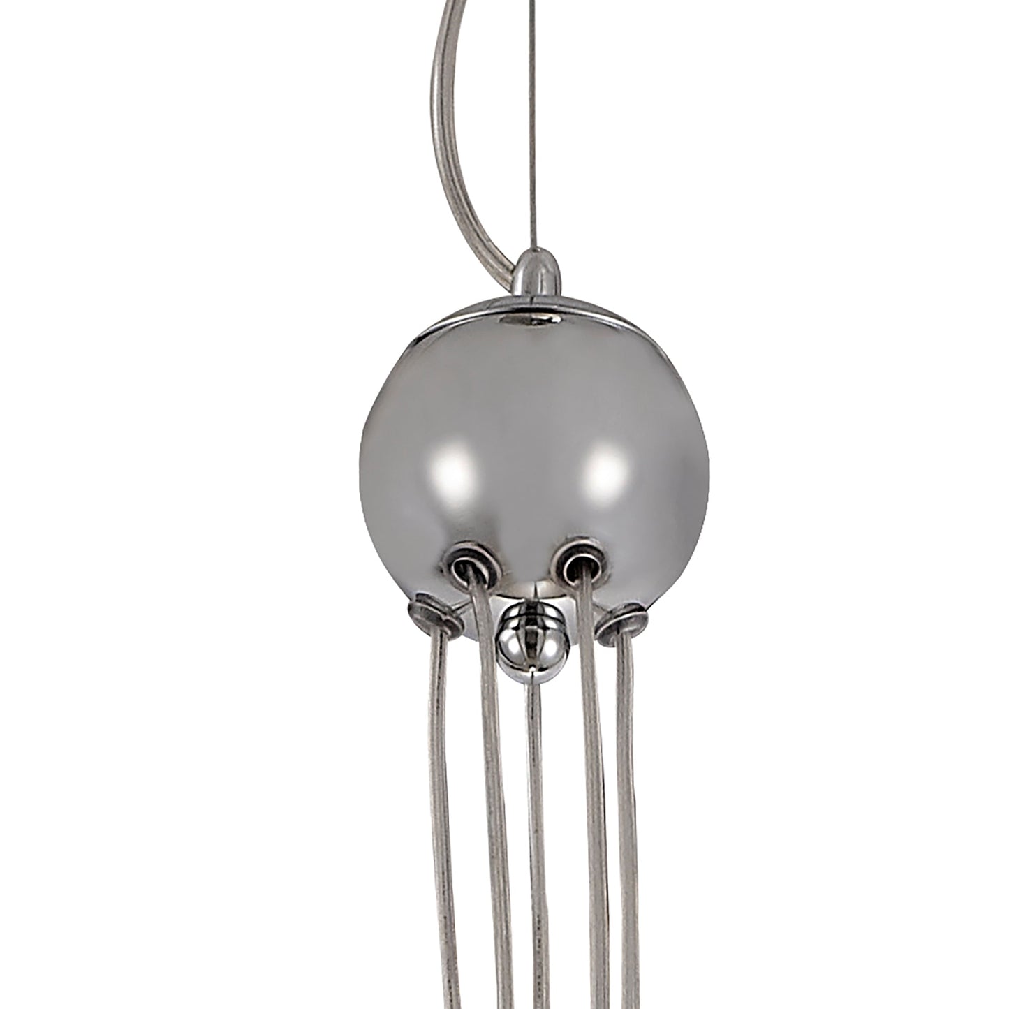 Stubbs Pendant, 5 x G9, Polished Chrome and Smoked Glass