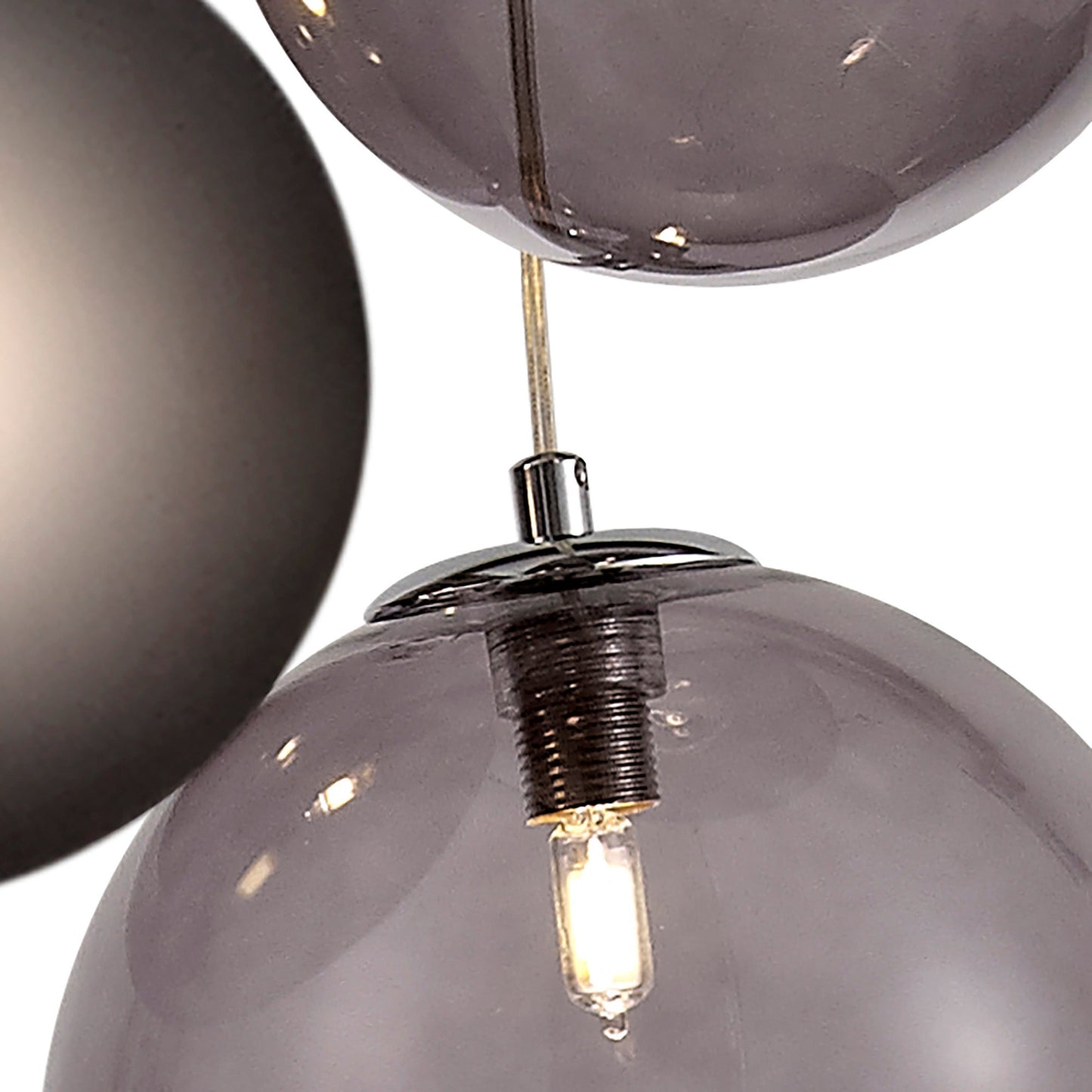 Stubbs Pendant, 5 x G9, Polished Chrome and Smoked Glass