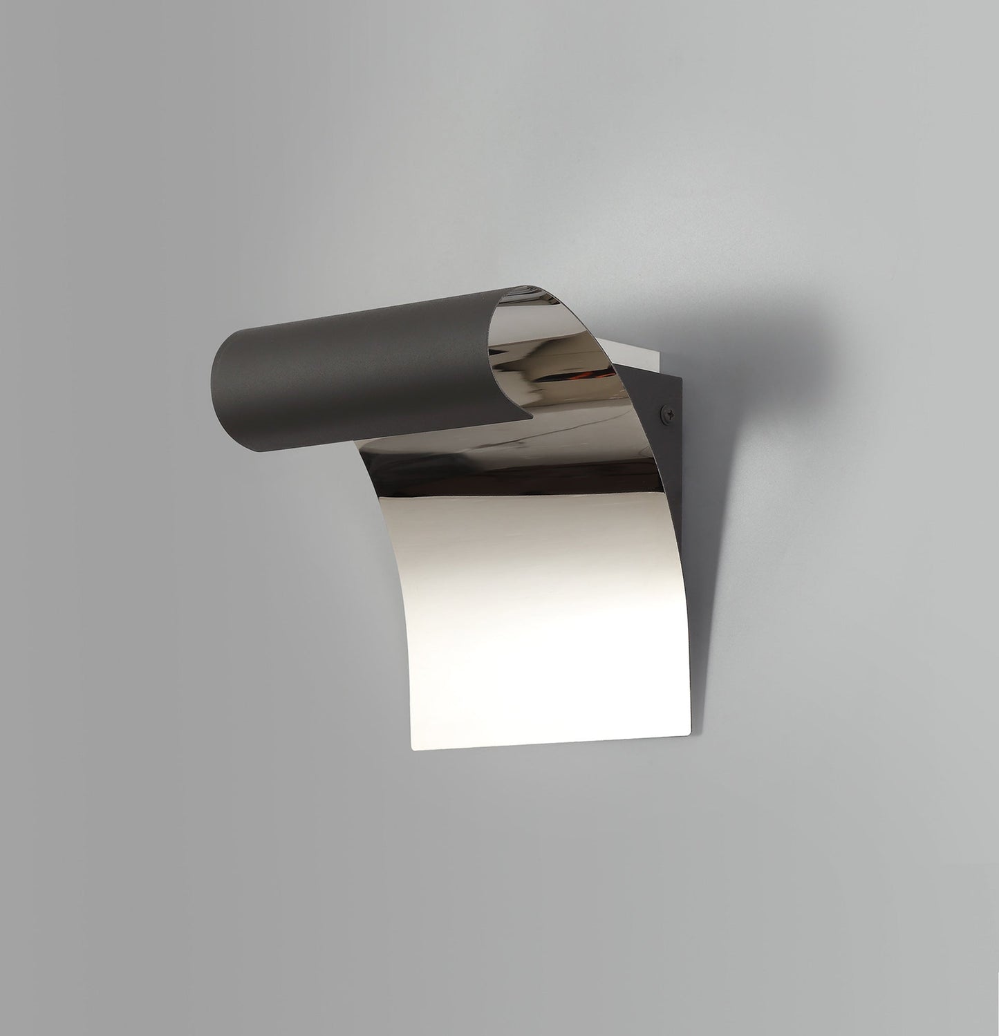 Styal Wall Lamp, 1 x 8W LED, 3000K, 560lm, Sand Anthracite and Polished Chrome, 3yrs Warranty