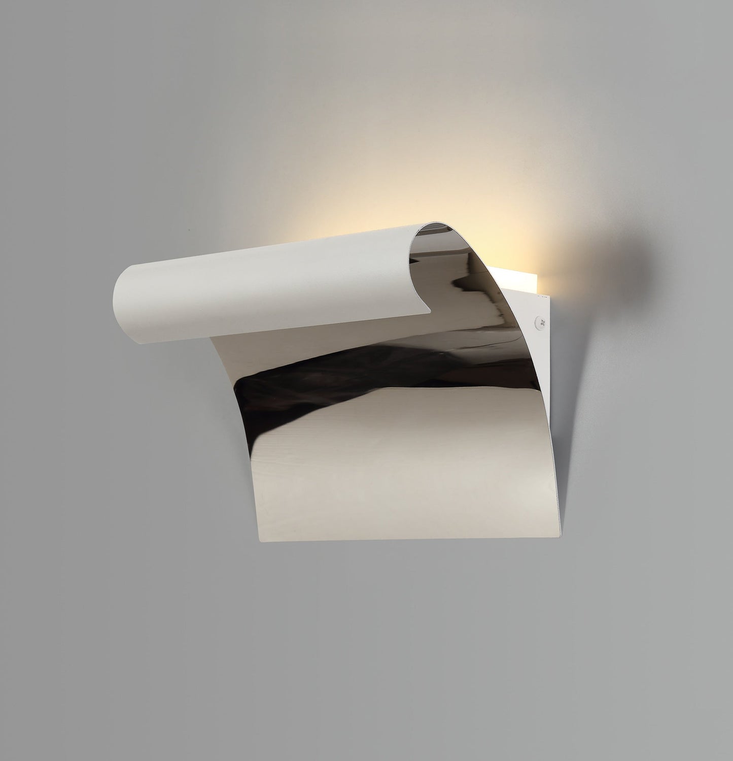 Styal Wall Lamp, 1 x 12W LED, 3000K, 840lm, Sand White and Polished Chrome, 3yrs Warranty