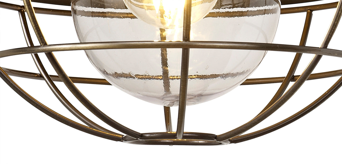 Sutton Wall Lamp, 1 Light E27, IP65, Matt Black and Antique Brass, 2yrs Warranty