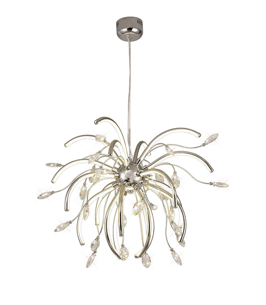 Tabley Large Pendant, 20 x 4.5W LED, 3000K, 2549lm, Polished Chrome, 3yrs Warranty