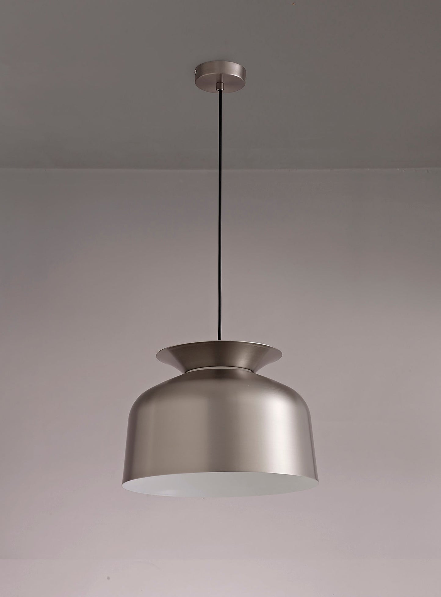 Talbot Single Pendant, 1 Light Adjustable E27, Satin Nickel