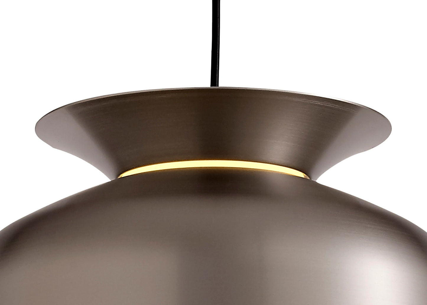 Talbot Single Pendant, 1 Light Adjustable E27, Satin Nickel