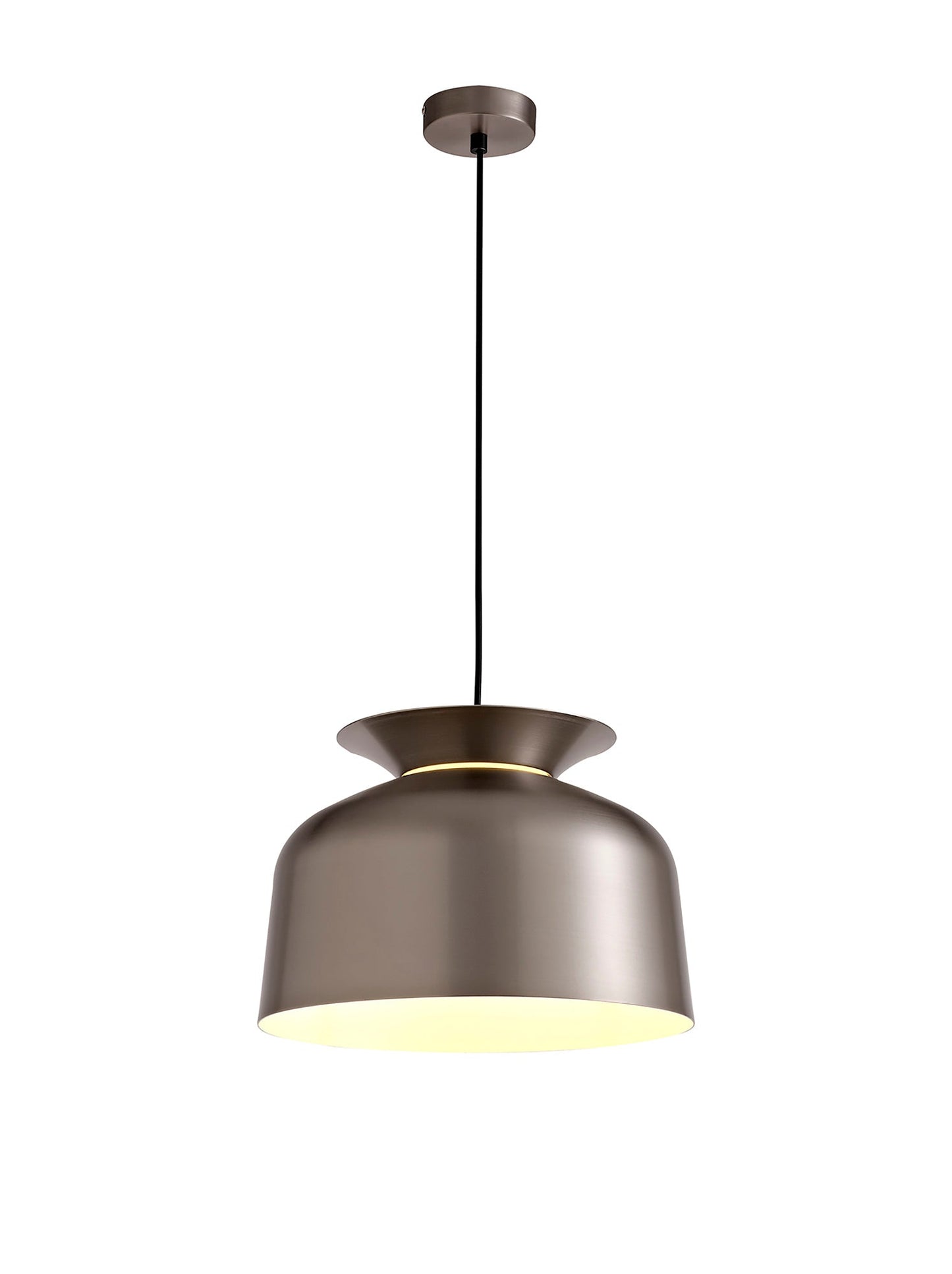 Talbot Single Pendant, 1 Light Adjustable E27, Satin Nickel