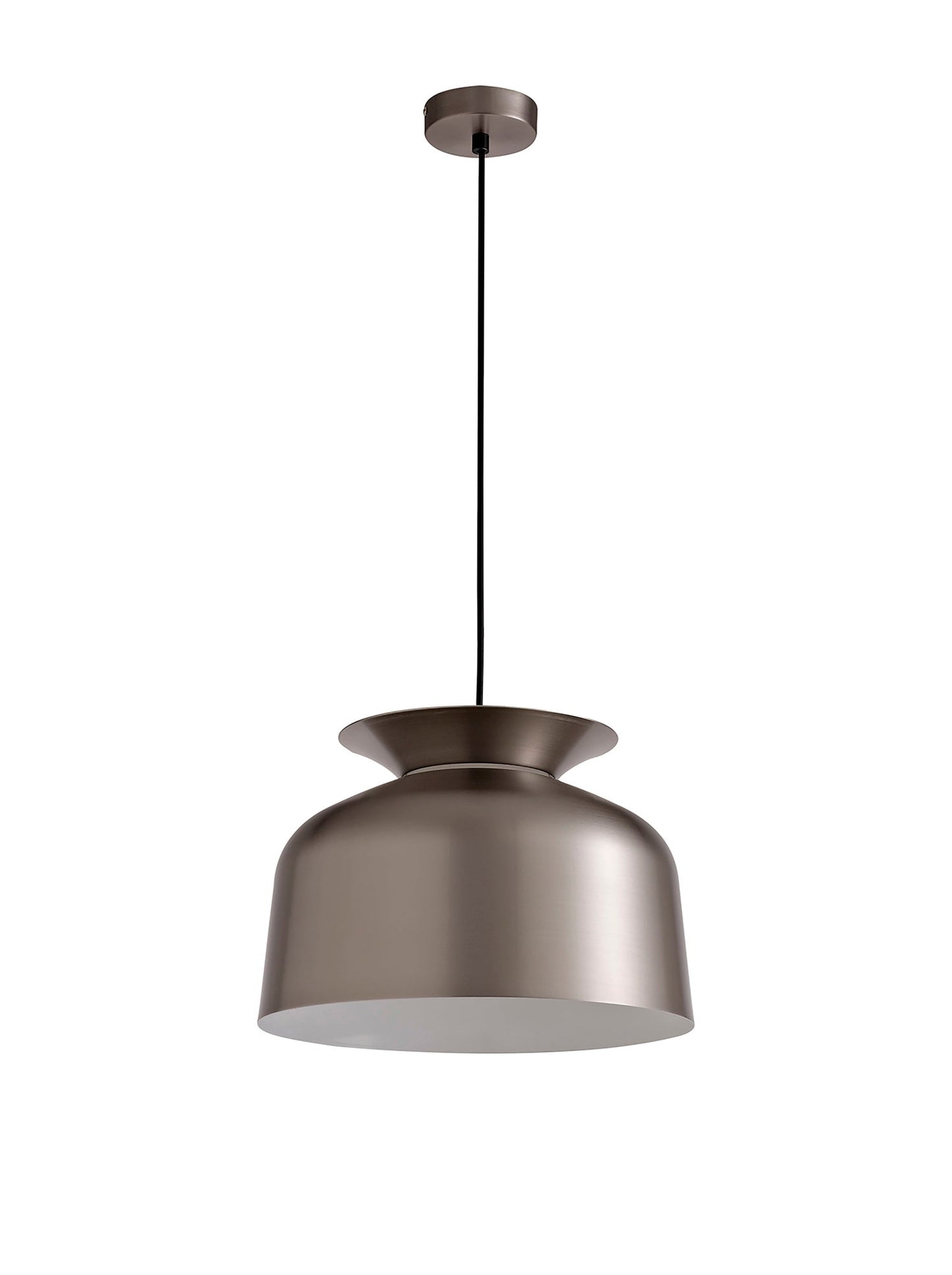 Talbot Single Pendant, 1 Light Adjustable E27, Satin Nickel