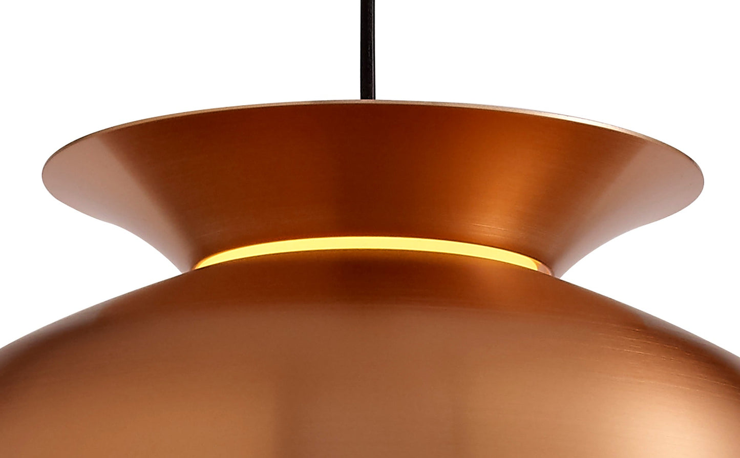 Talbot Single Pendant, 1 Light Adjustable E27, Copper