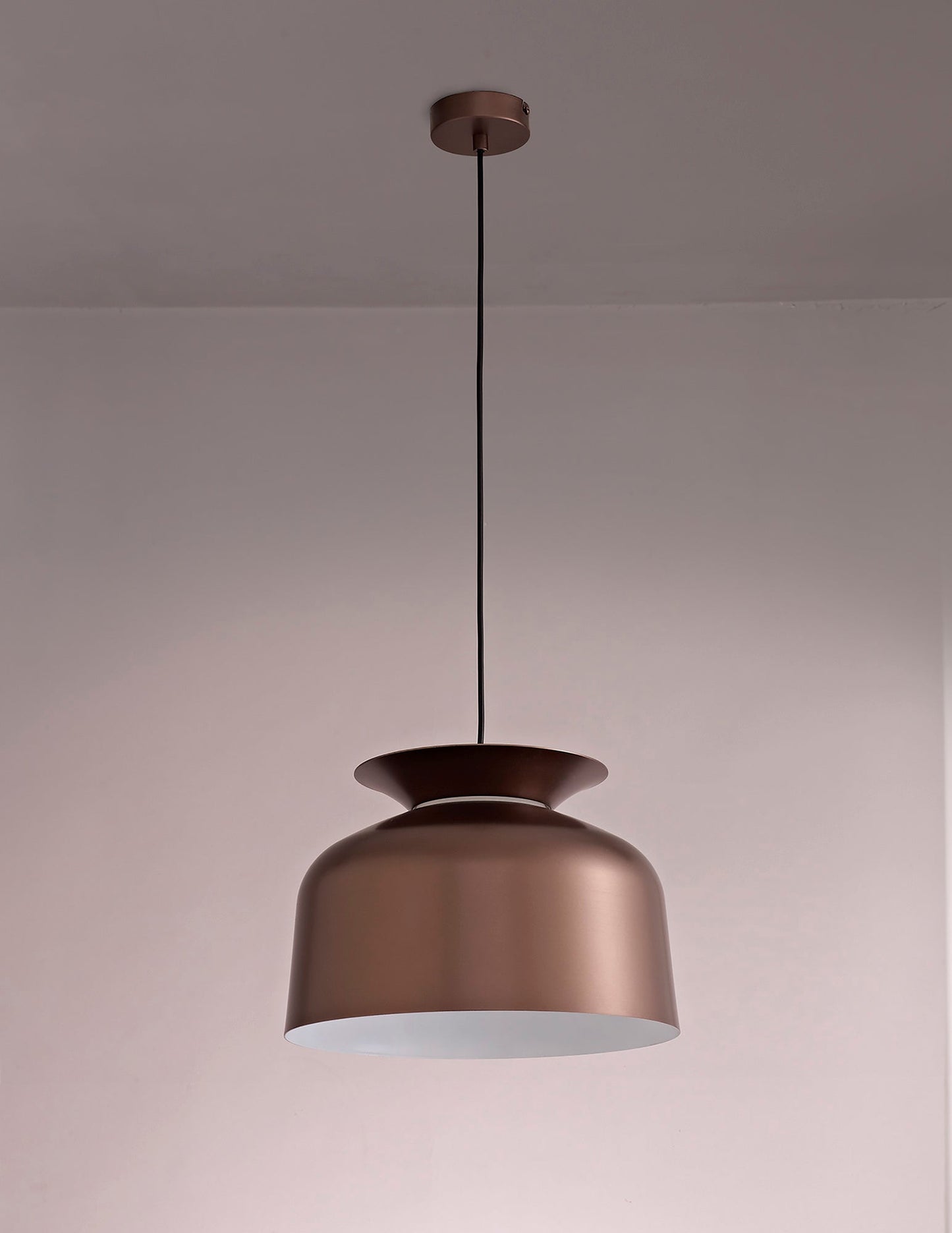 Talbot Single Pendant, 1 Light Adjustable E27, Gloss Coffee