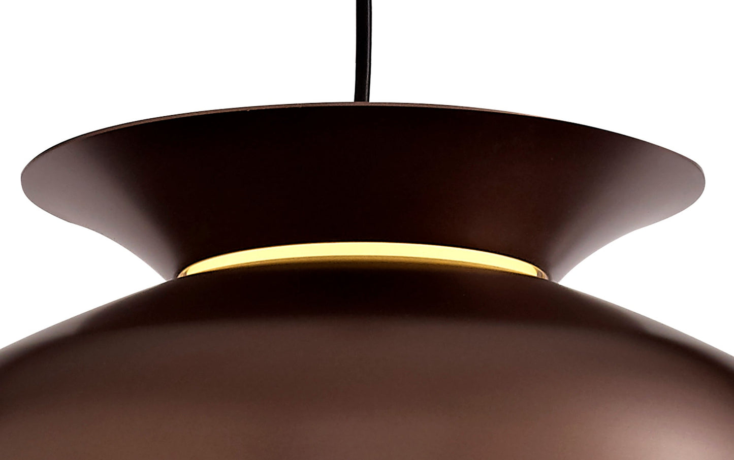 Talbot Single Pendant, 1 Light Adjustable E27, Gloss Coffee