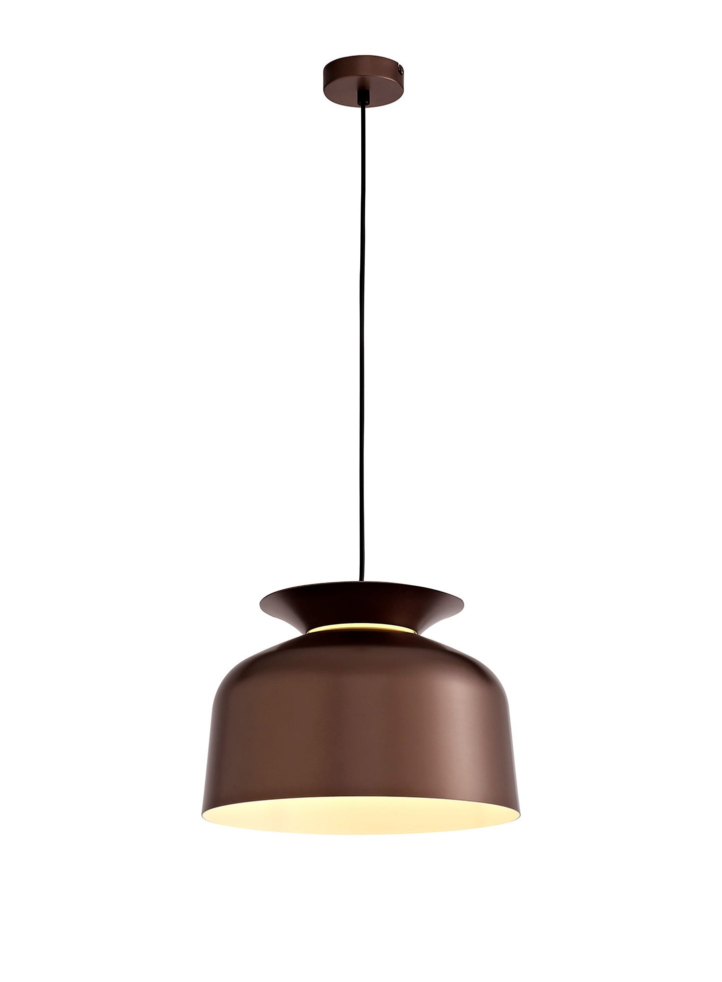 Talbot Single Pendant, 1 Light Adjustable E27, Gloss Coffee
