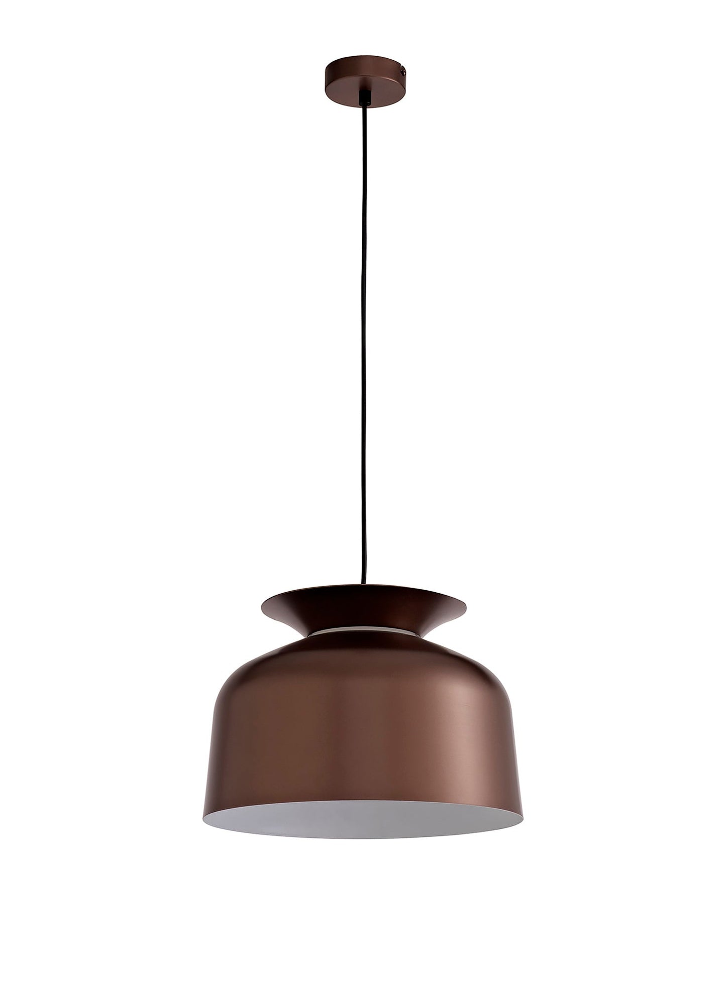 Talbot Single Pendant, 1 Light Adjustable E27, Gloss Coffee