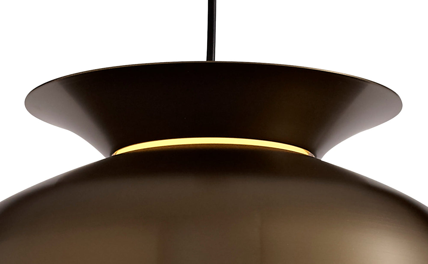 Talbot Single Pendant, 1 Light Adjustable E27, Antique Bronze