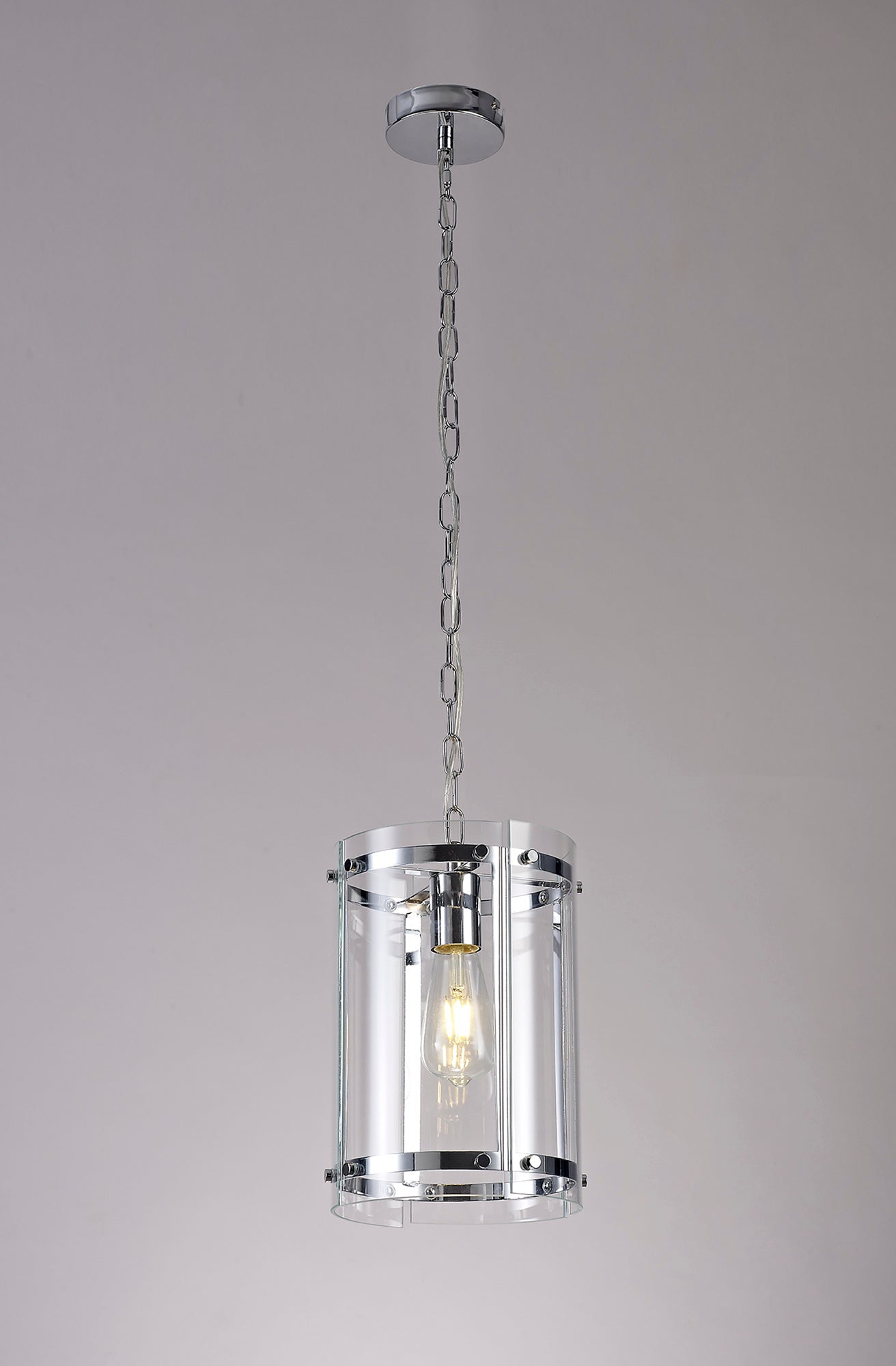 Tarporley Pendant, 1 Light E27, Polished Chrome 2