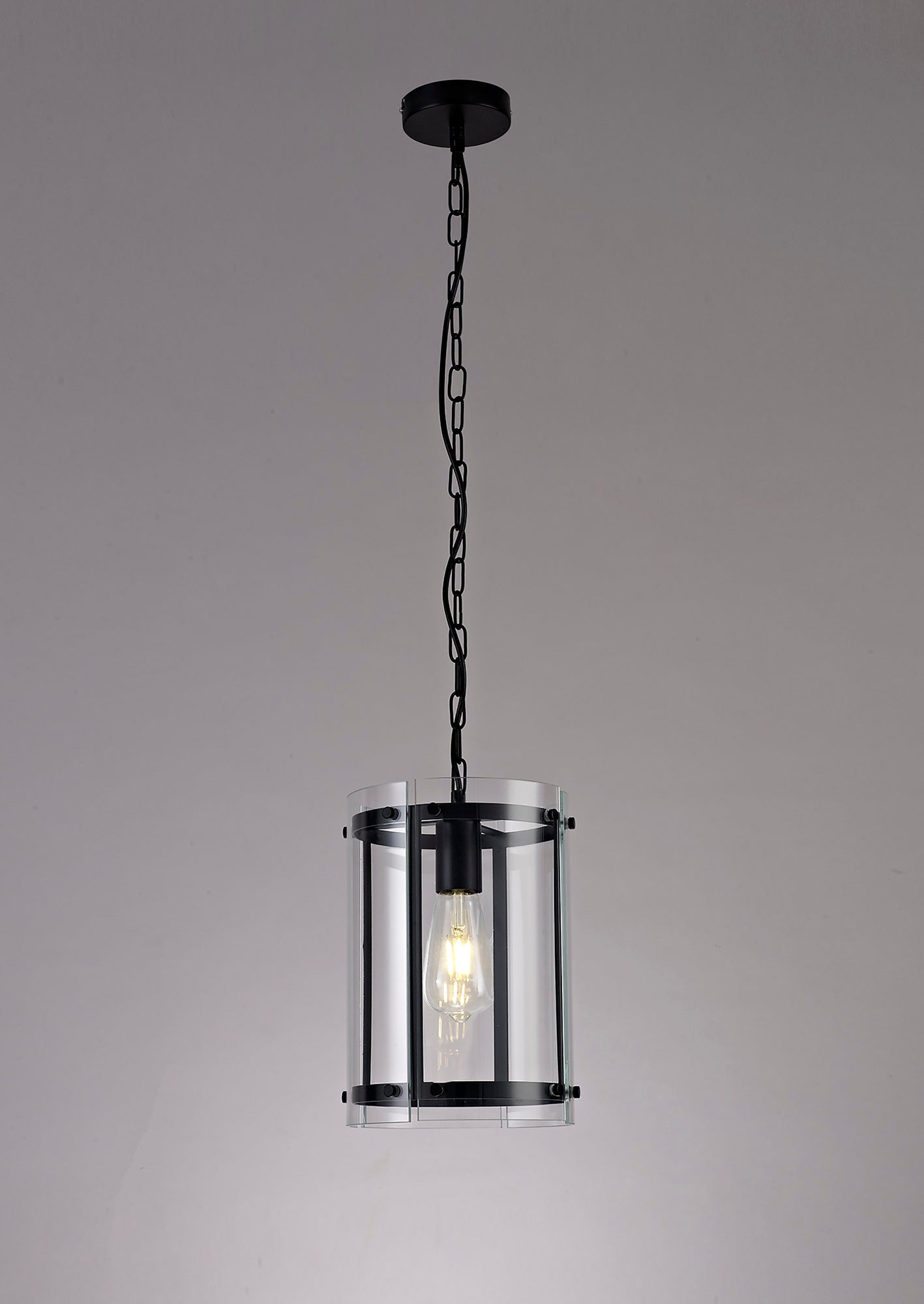 Tarporley Pendant, 1 Light E27, Matt Black 2