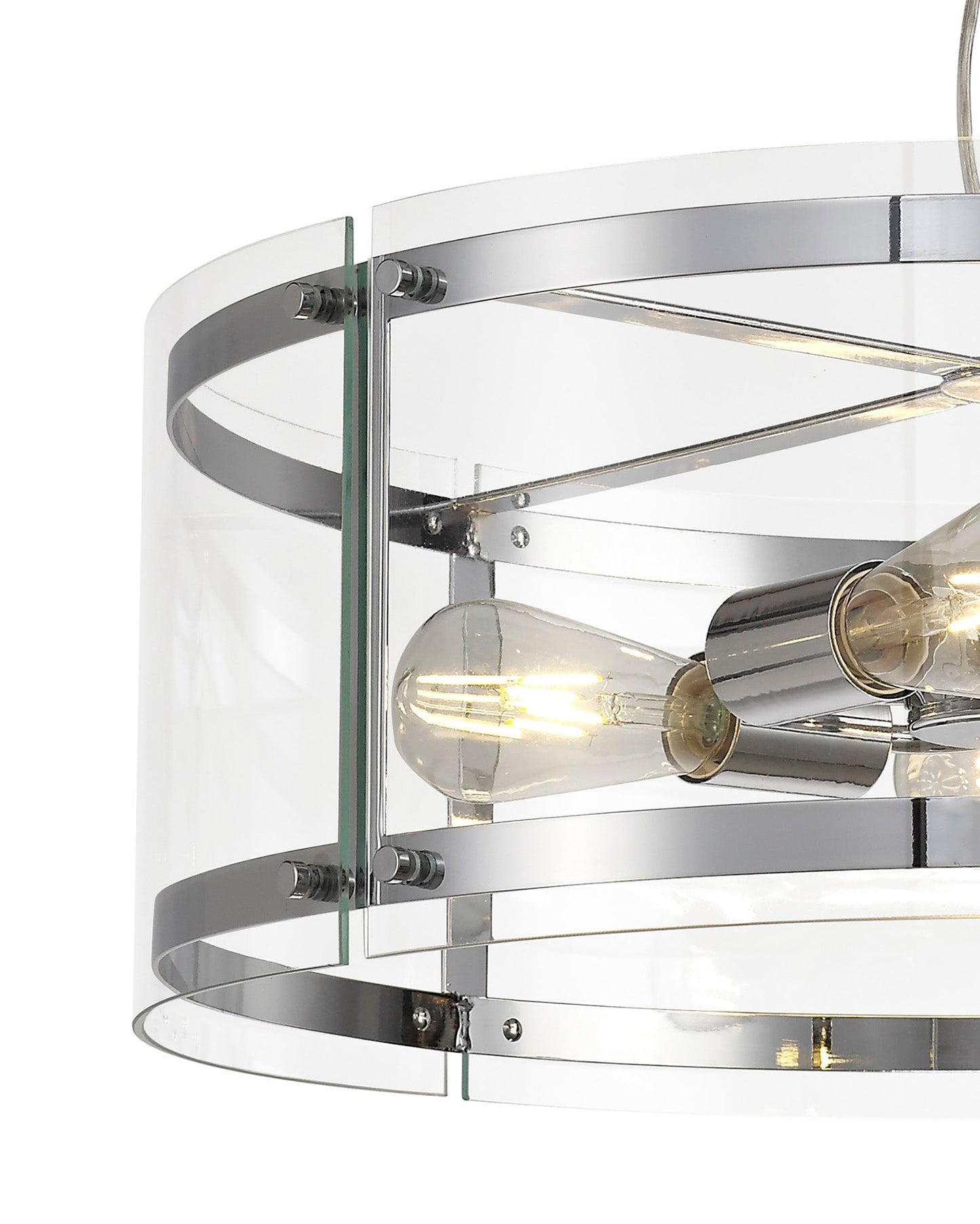 Tarporley Pendant, 4 Light E27, Polished Chrome