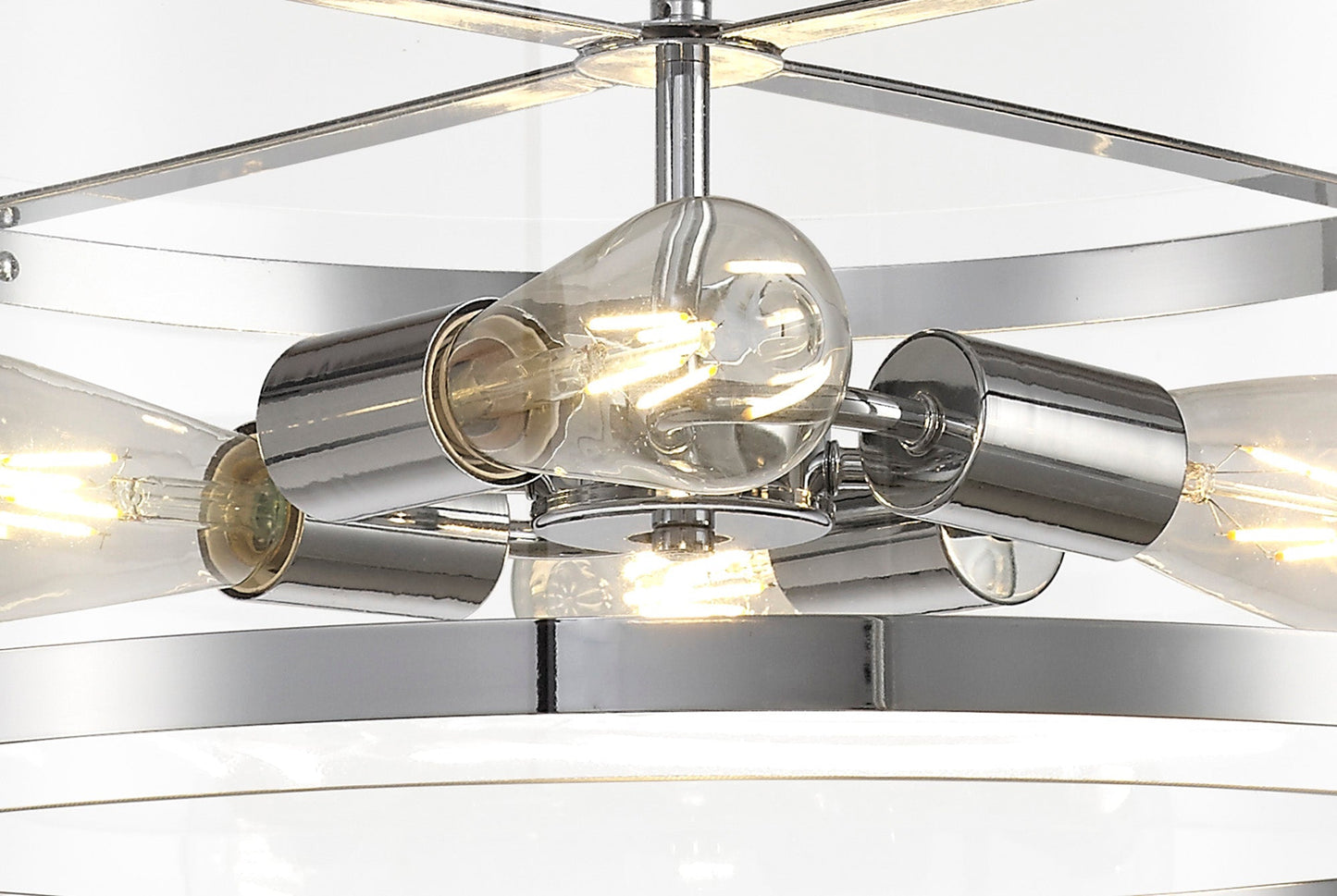 Tarporley Pendant, 4 Light E27, Polished Chrome