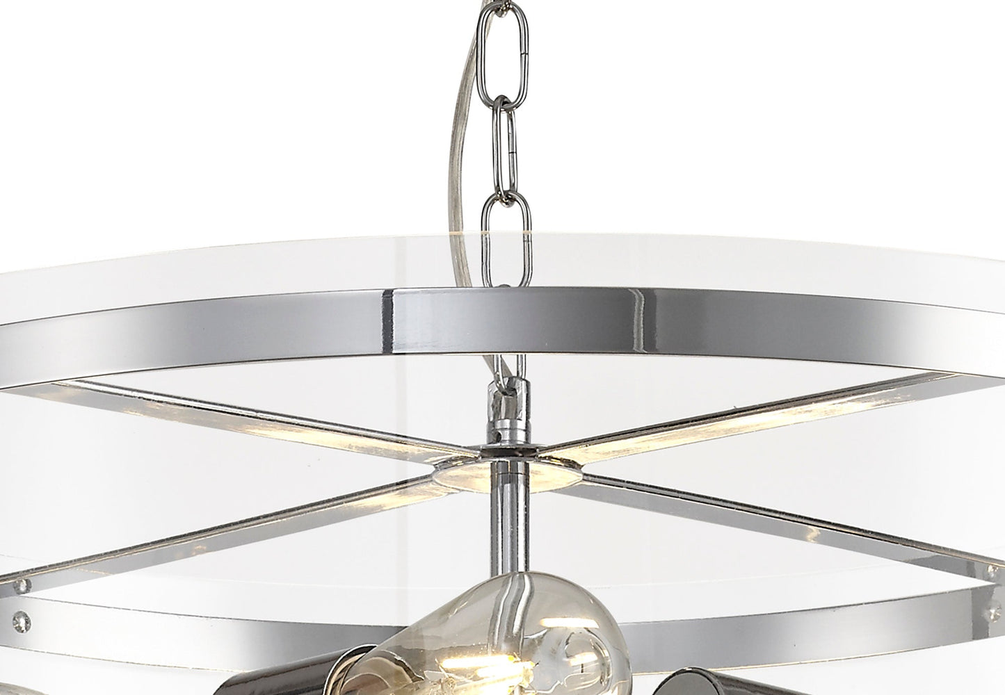 Tarporley Pendant, 4 Light E27, Polished Chrome