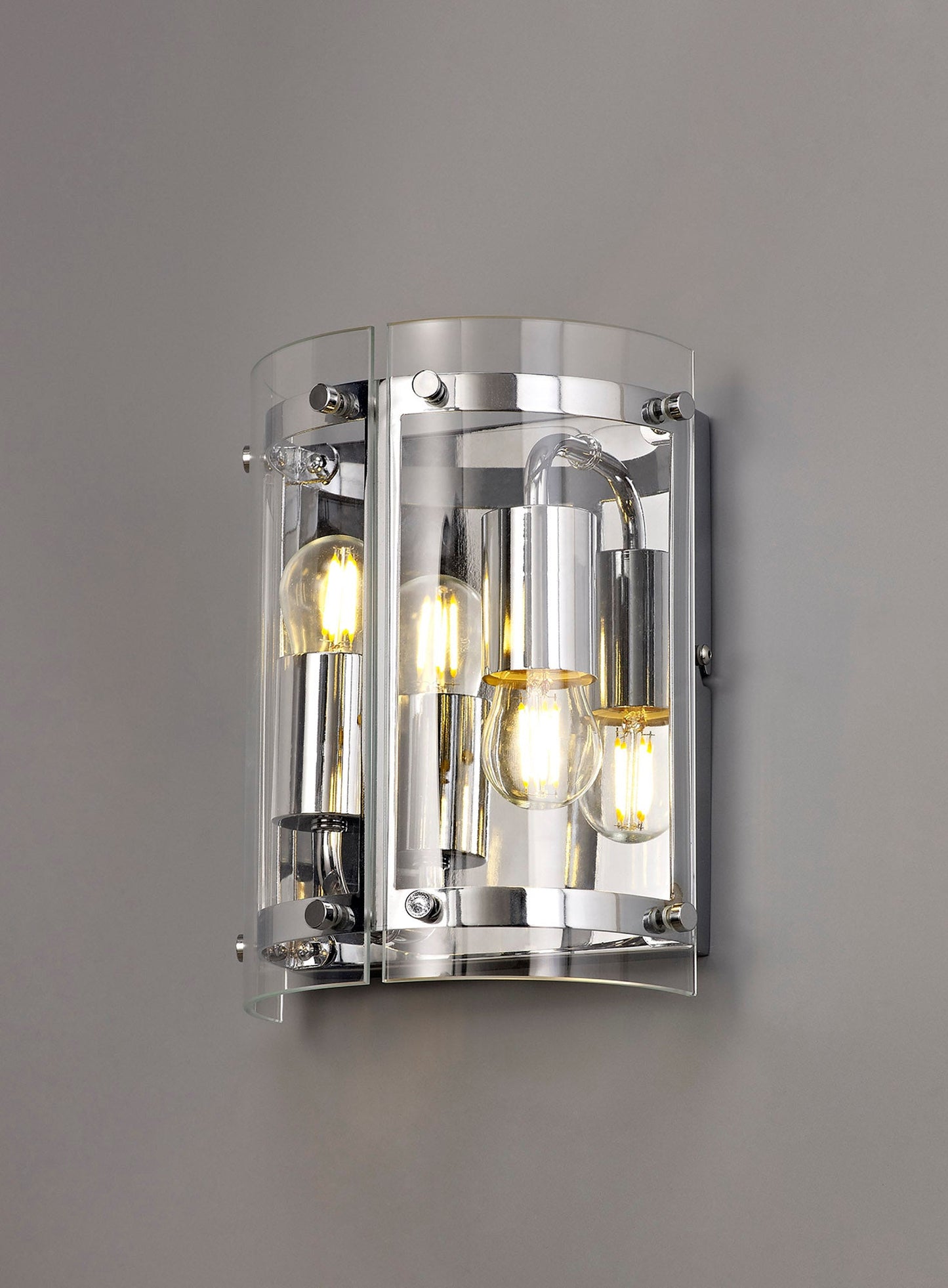 Tarporley Wall Light, 2 Light E27, Polished Chrome